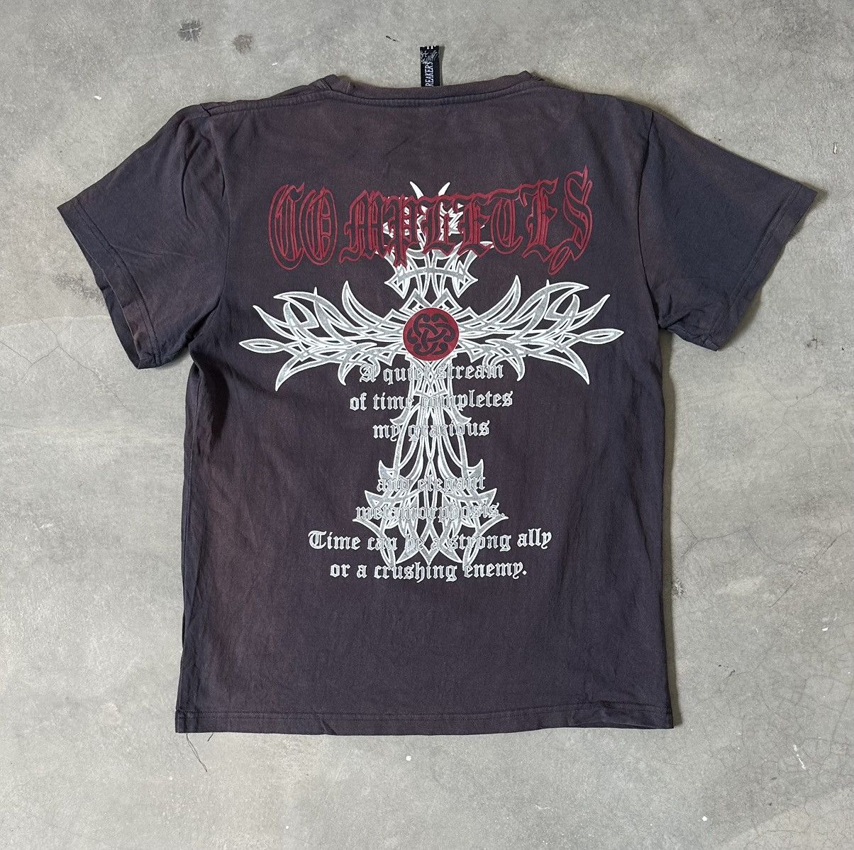 Japanese Brand THE BREAKERS AFLLICTION POEMS JAPANESE CROSS TEE Size US M / EU 48-50 / 2 - 5 Thumbnail