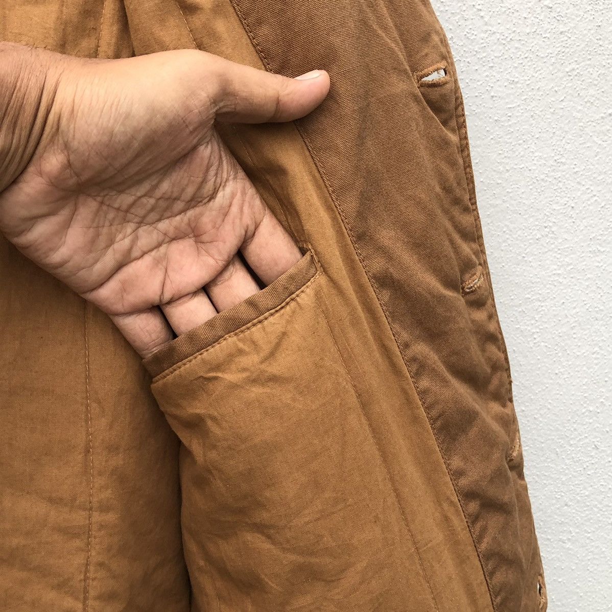 Vintage Vintage Canvas Brown Button Up Collar Coduray Chore Jacket Size US L / EU 52-54 / 3 - 9 Thumbnail