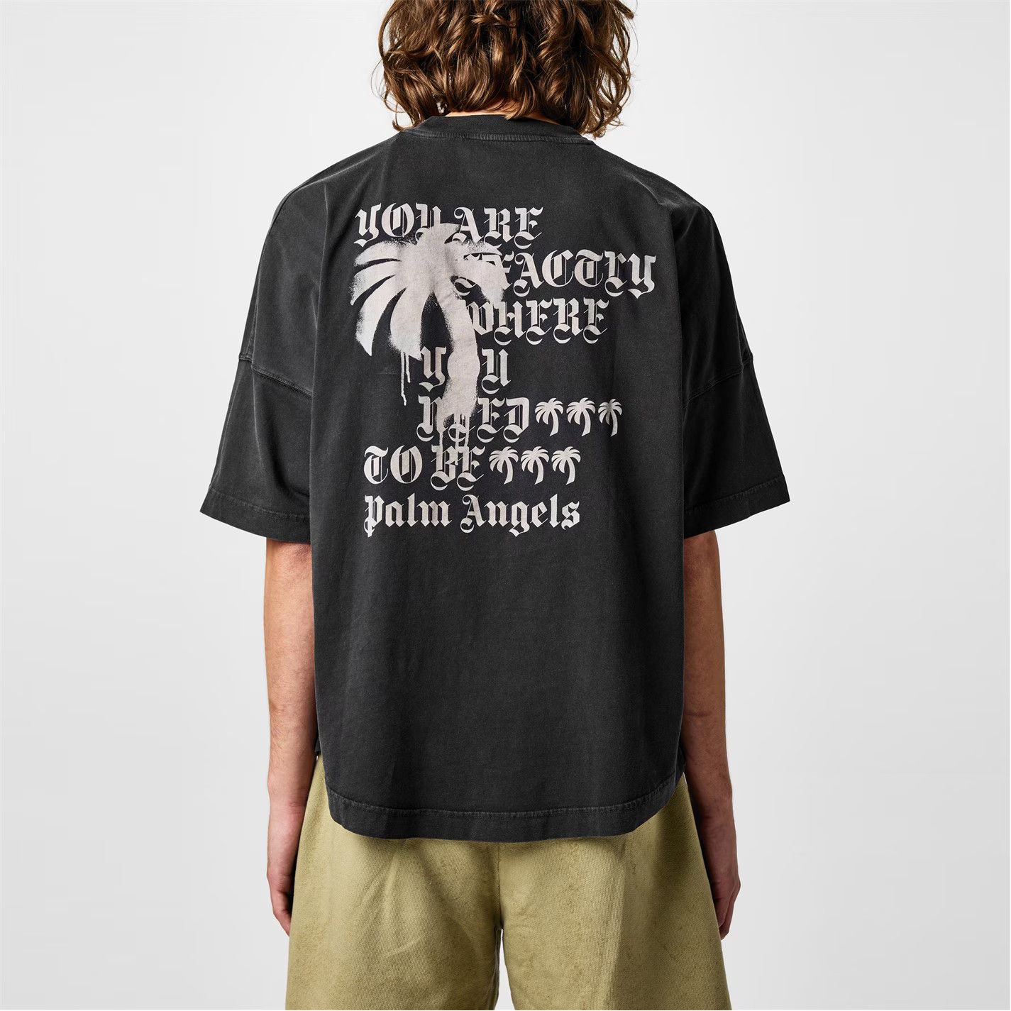 Palm Angels o1g2r1mq0426 Statement Monogram T-Shirt in Black Size US XS / EU 42 / 0 - 4 Thumbnail