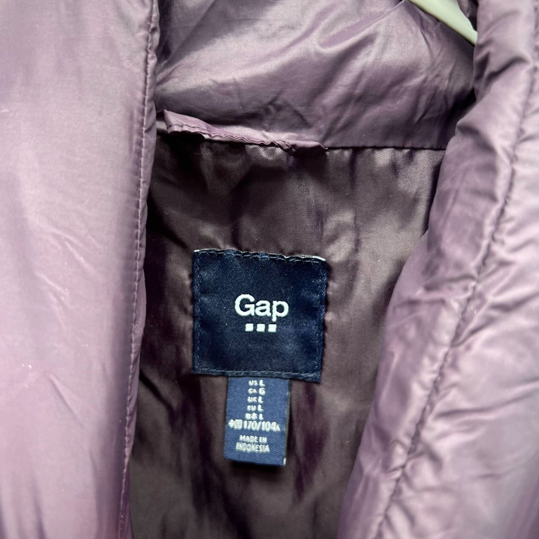 Gap Gap Puffer Jacket Women Large Purple Full Zip Sleeveless Polyester Nylon Jacket Size L / US 10 / IT 46 - 4 Thumbnail