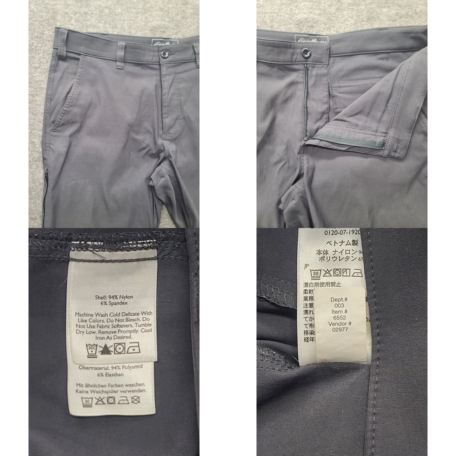 Eddie Bauer Eddie Bauer Travex Pants Men’s 36x32 Classic Fit Horizon Guide Hiking Outdoor Cargo Pockets Navy Gray Travel Workwear Slim Straight Rockos 36in Size US 36 / EU 52 - 8 Thumbnail