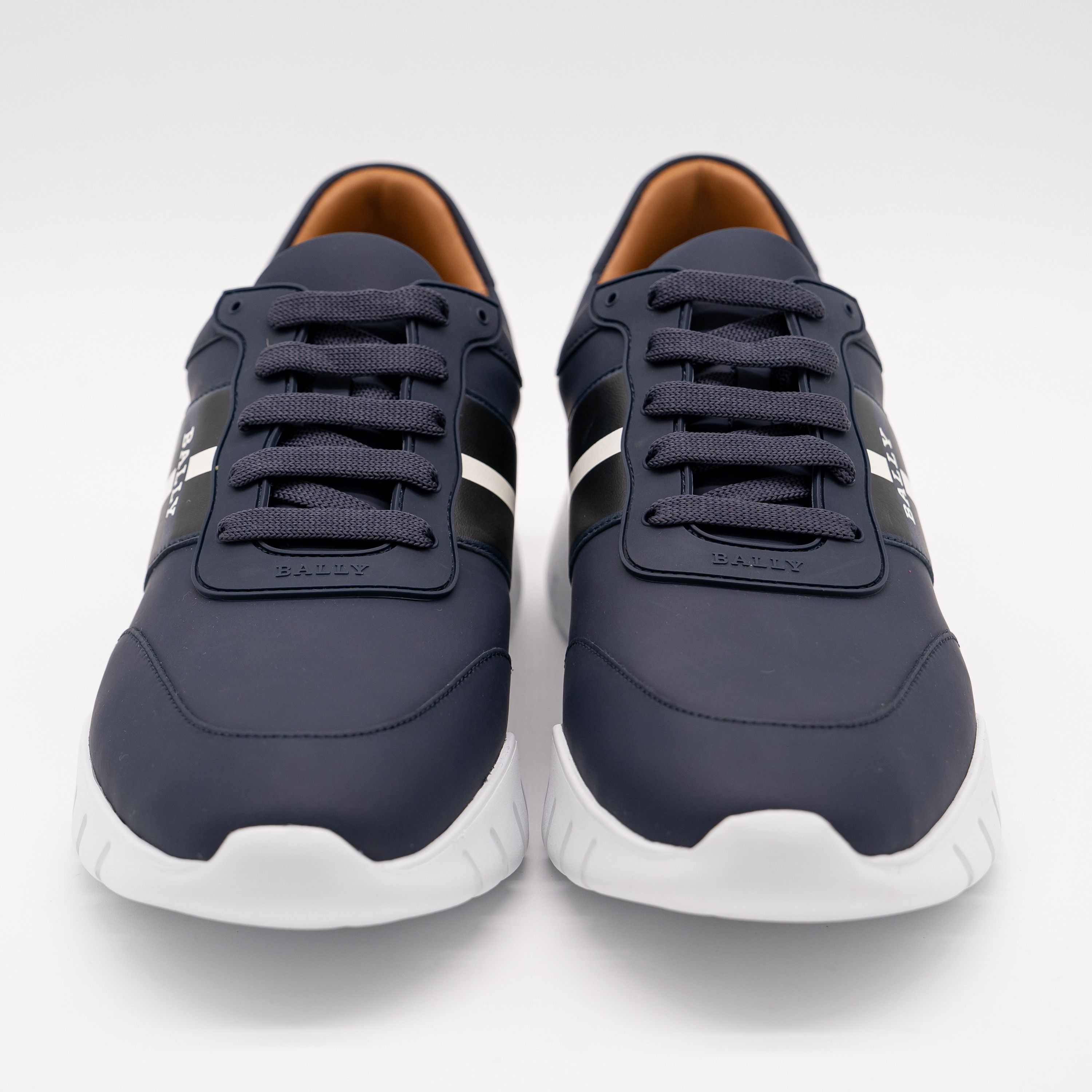 Bally 12 Bally Bronnye Blue Navy Sneakers Leather White Size US 12 / EU 45 - 2 Thumbnail