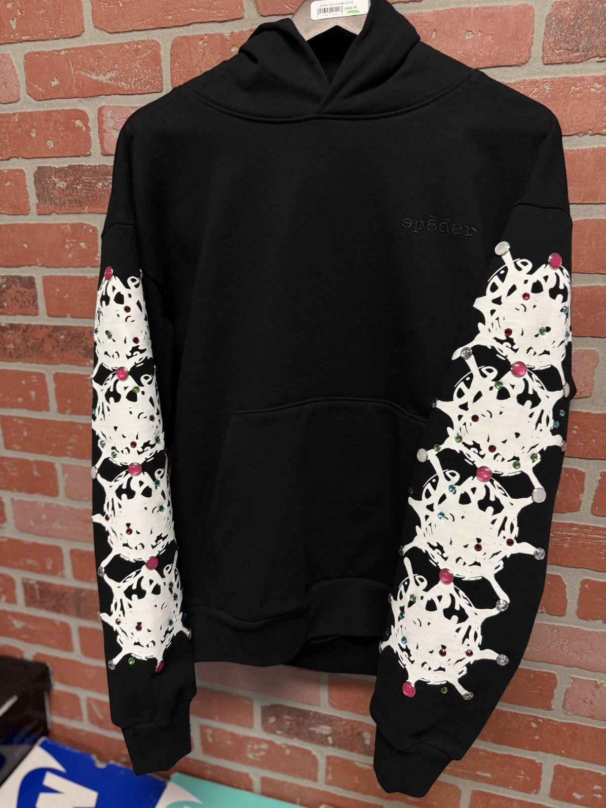 Sp5der SP5DER Worldwide Gem Stone Rhinestone Hoodie Size M (NEW) Size US M / EU 48-50 / 2 - 3 Thumbnail