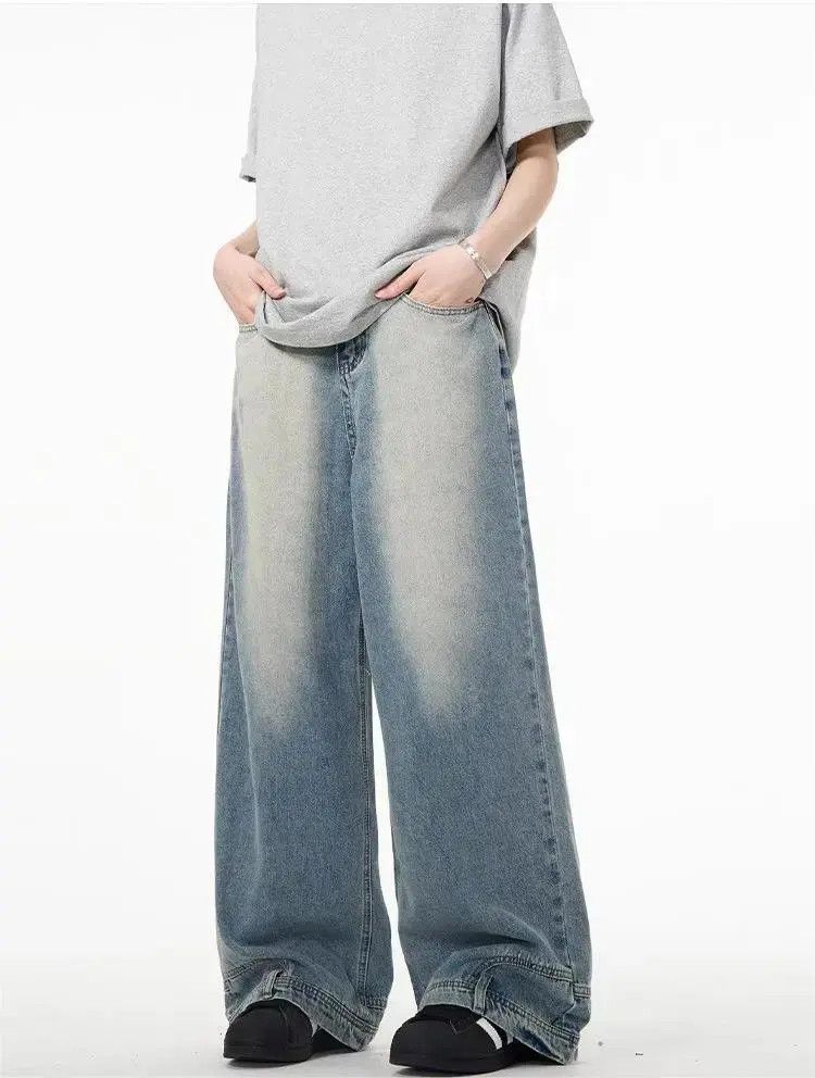 Japanese Brand × Jean Retro washed wide leg inverted jeans Size US 32 / EU 48 - 6 Thumbnail