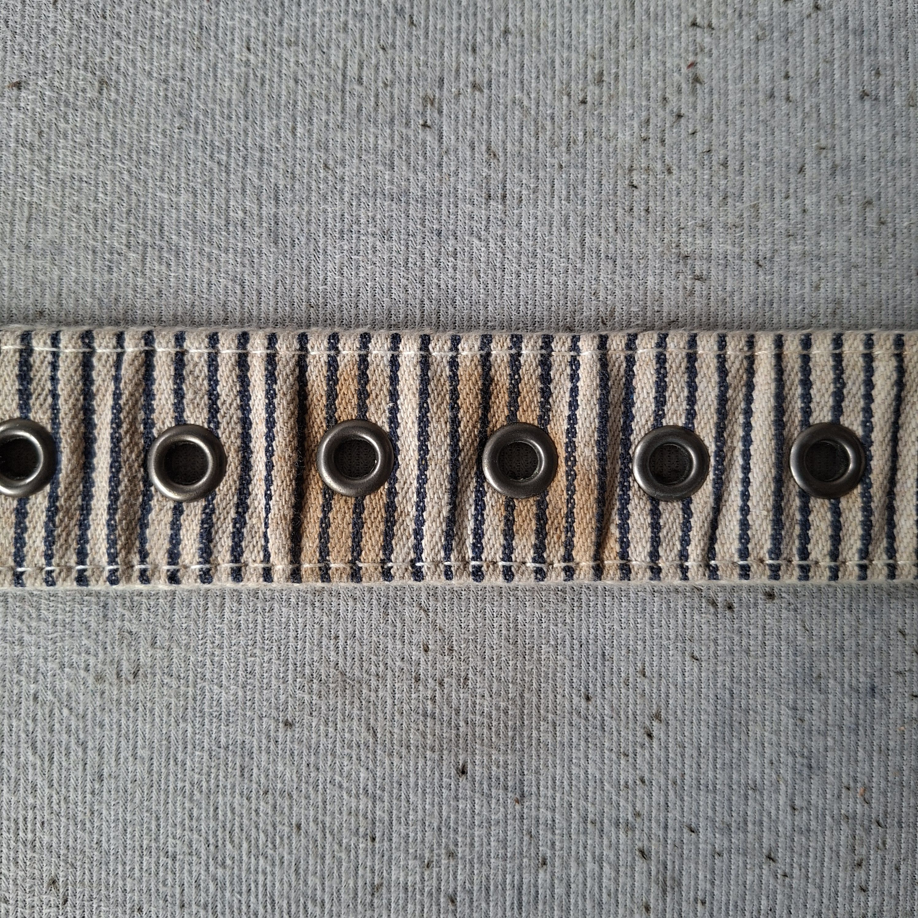 Porter 💥 HT.works union made stripes hole ring canvas belt Size ONE SIZE - 8 Thumbnail