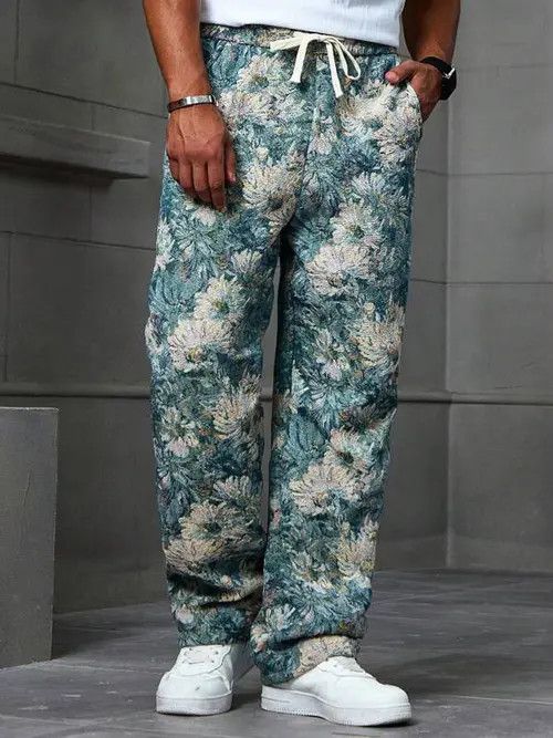 Japanese Brand × Vintage Floral pattern Artistic pants drip Size US 34 / EU 50 - 1 Thumbnail