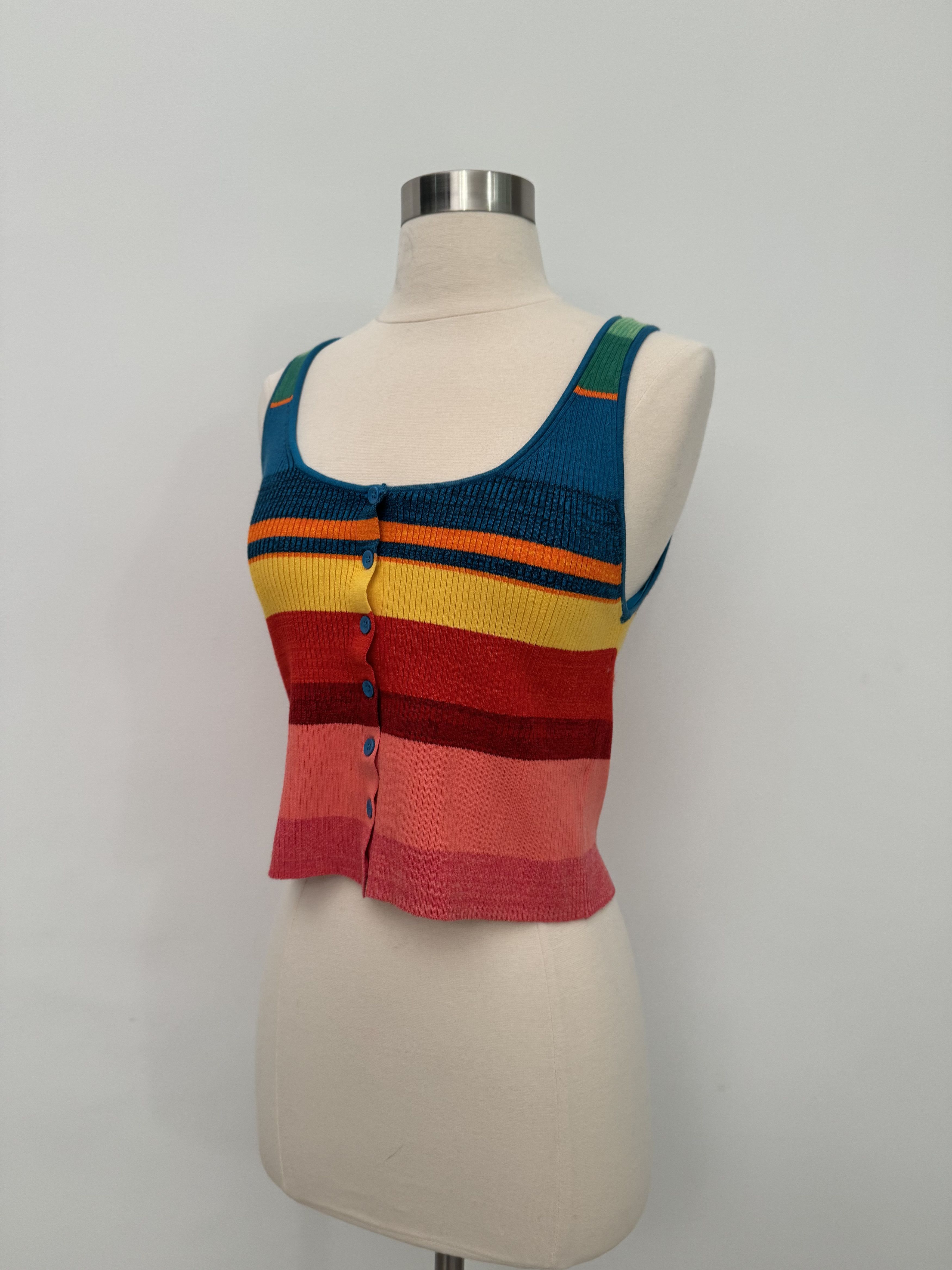 Alice + Olivia DARYN BUTTON CROPPED TANK Size M / US 6-8 / IT 42-44 - 2 Thumbnail
