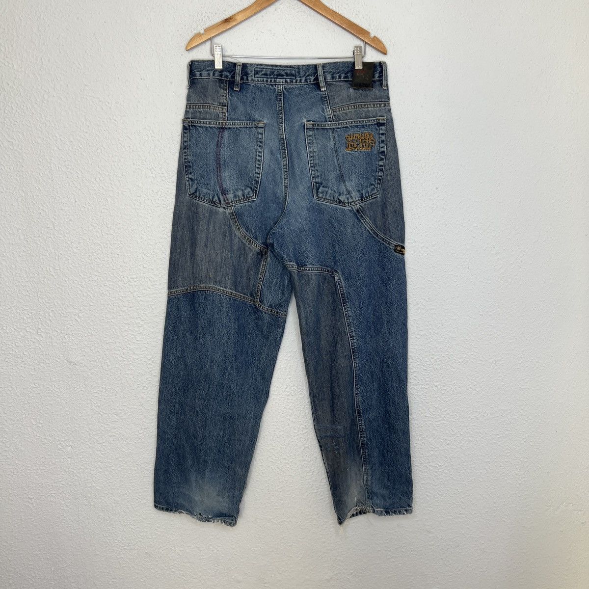 Fubu × JNCO × Southpole Vintage Sancezz Baggy Hip Hop Pants Trousers Patchwork Denim Size US 34 / EU 50 - 2 Thumbnail