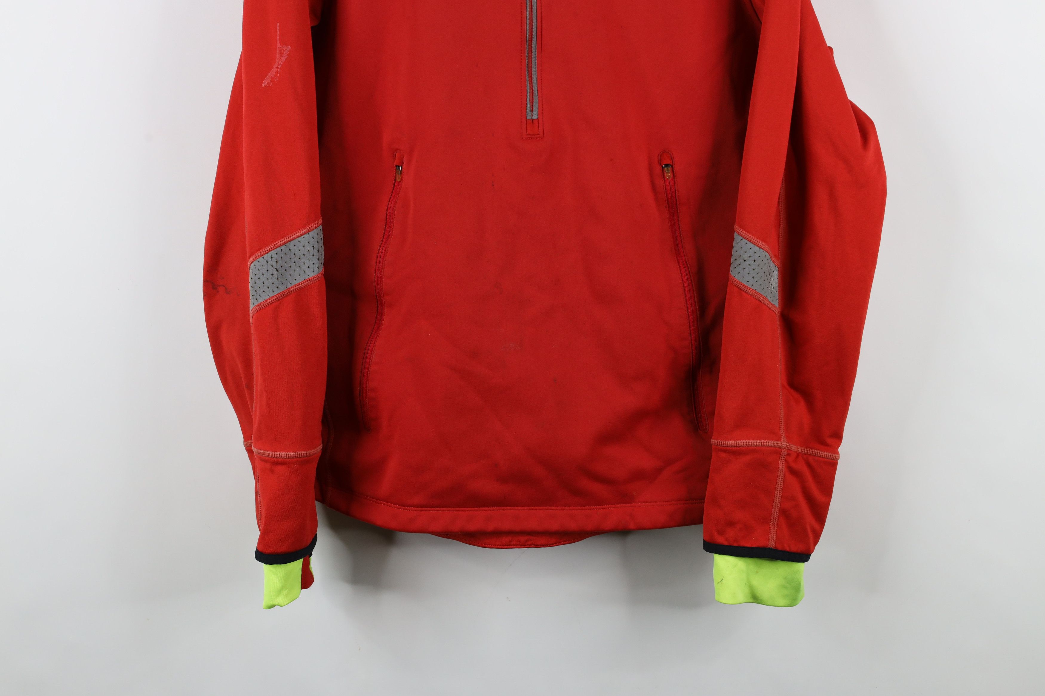 New Balance × Vintage Vintage New Balance Reflective Half Zip Pullover Jacket Red Size US L / EU 52-54 / 3 - 3 Thumbnail