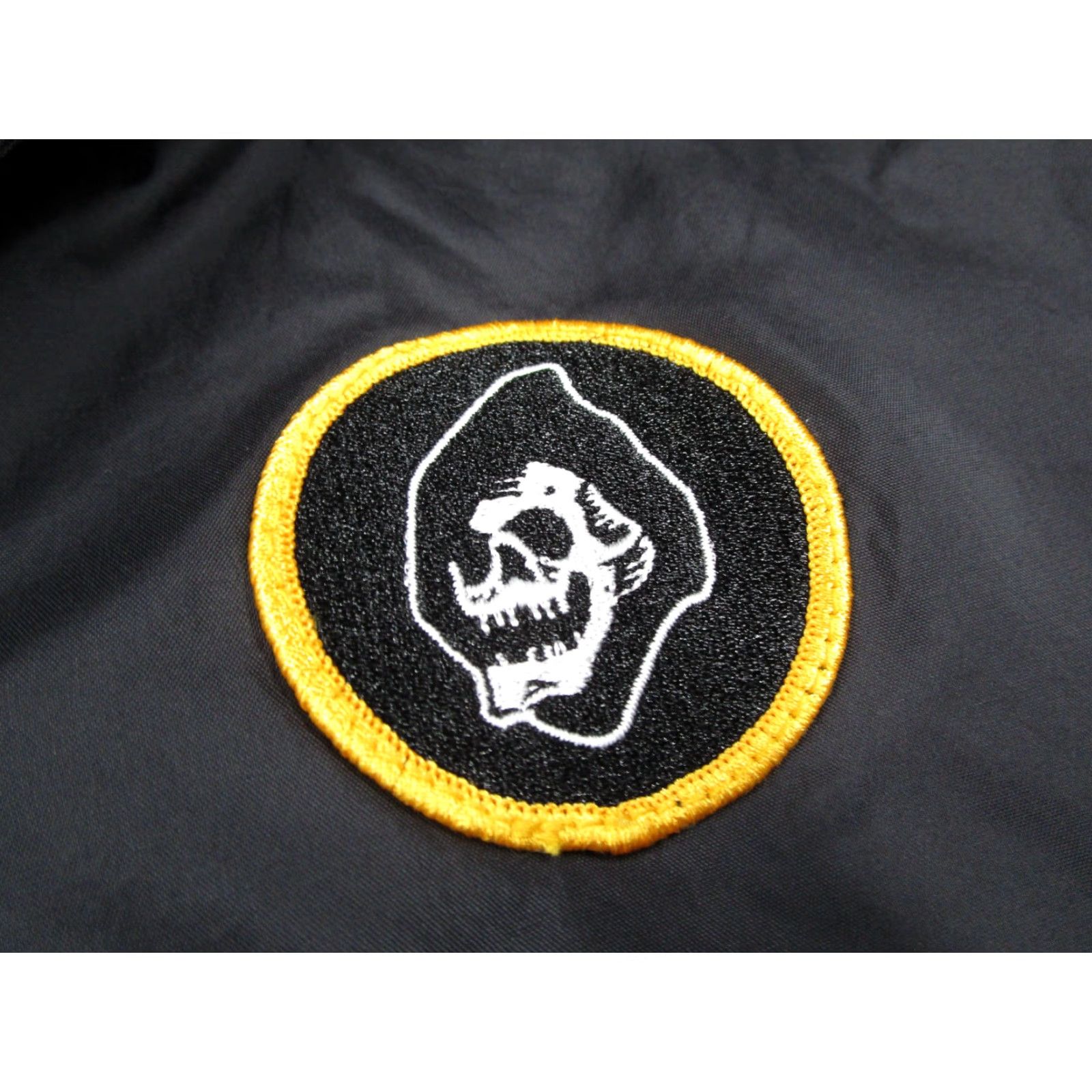 Death Cloak Jacket Mens Large Black Skull Windbreaker Take It Easy USA Coach