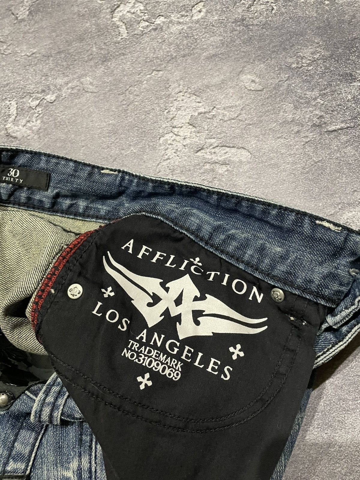 Affliction × Vintage Crazy Y2K Vintage Affliction Faded Distressed Jeans Size US 30 / EU 46 - 8 Thumbnail