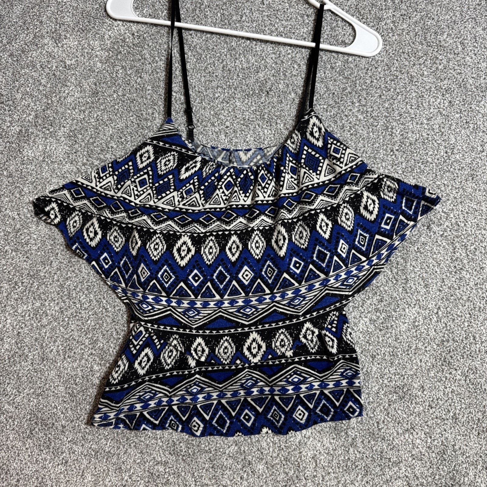 Other Y2K Boho Ruffle Top Womens S Southwestern Aztec Off Shoulder Size S / US 4 / IT 40 - 1 Thumbnail