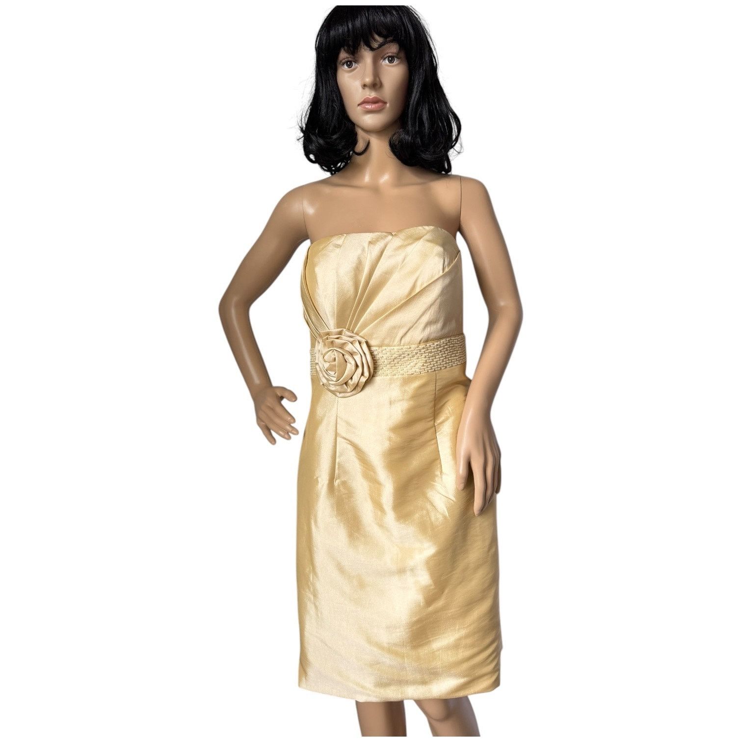 Other A light in the box strapless yellow dress beaded rosette M Size M / US 6-8 / IT 42-44 - 2 Thumbnail