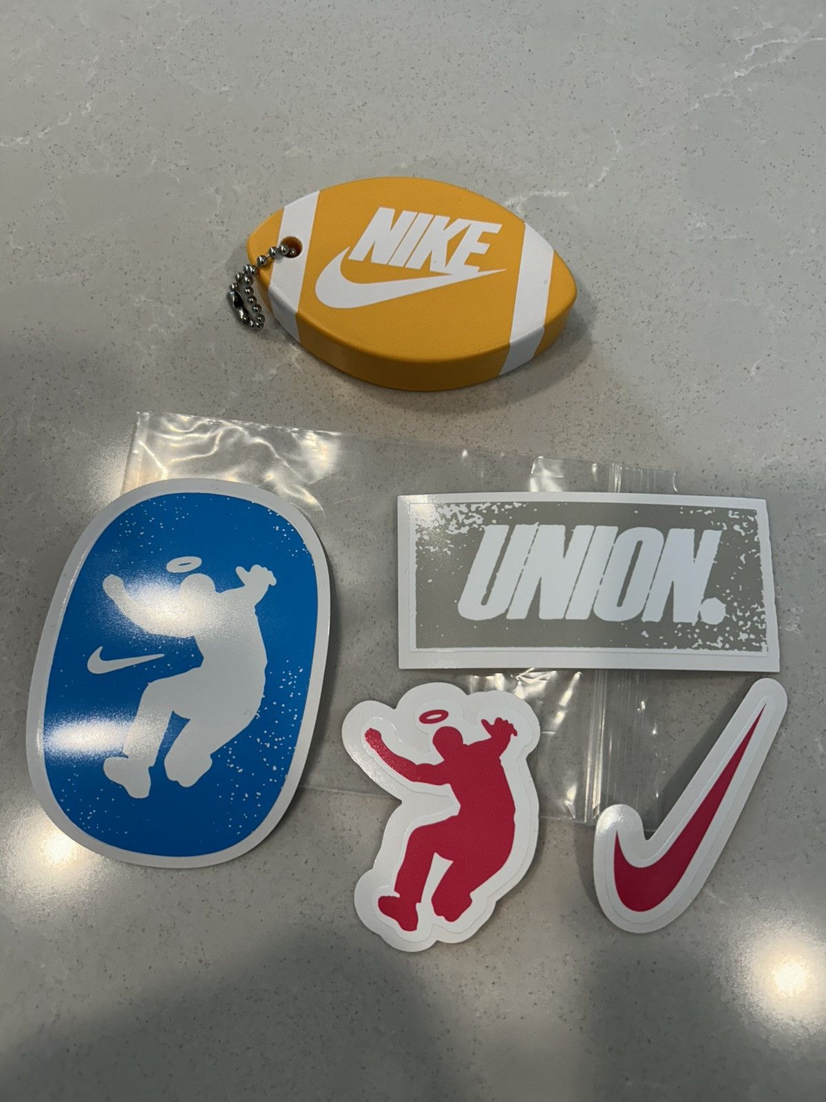 Nike x Union LA keychain and sticker pack