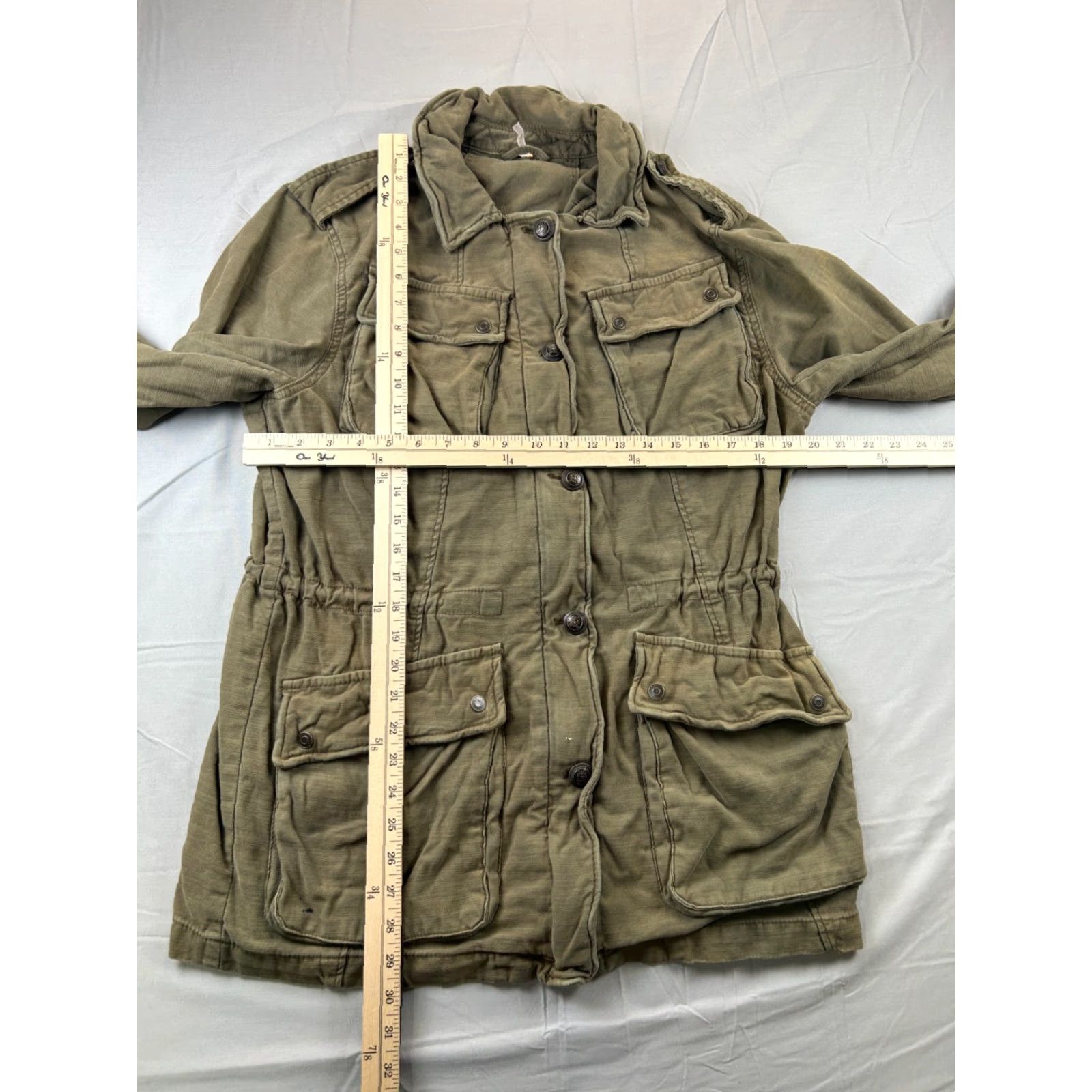 Free People Free People Jacket Womens L Green Military Pockets Canvas Casual Fall Spring Nylon Not Your Brothers? Size L / US 10 / IT 46 - 5 Thumbnail