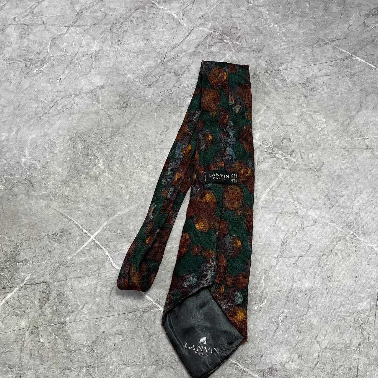 Lanvin Lanvin Paris Men's Floral Bron Tie 100% SILK Size ONE SIZE - 7 Thumbnail