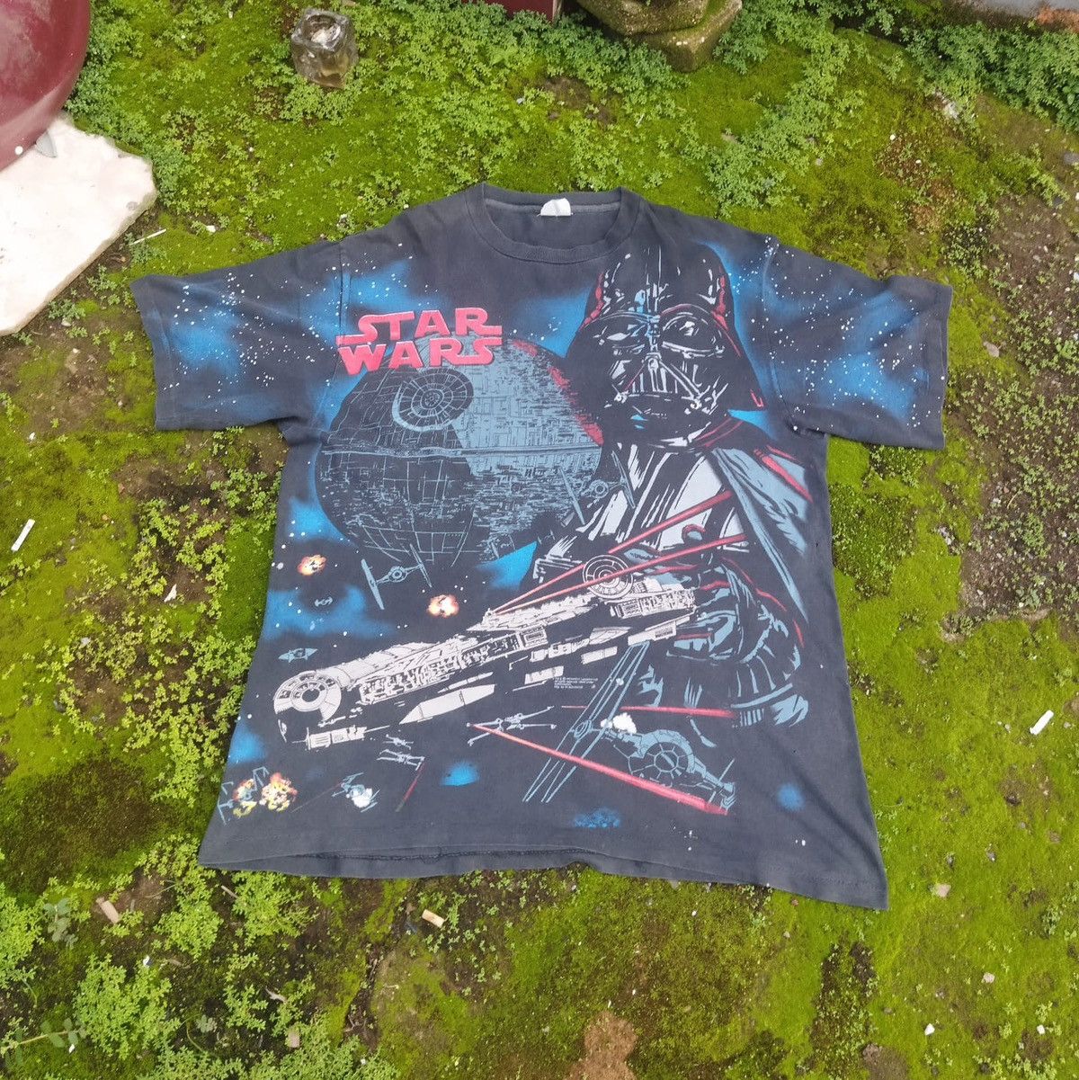 Star Wars Vintage 1990s Star Wars All Over Print Tee Size US XL / EU 56 / 4 - 1 Thumbnail