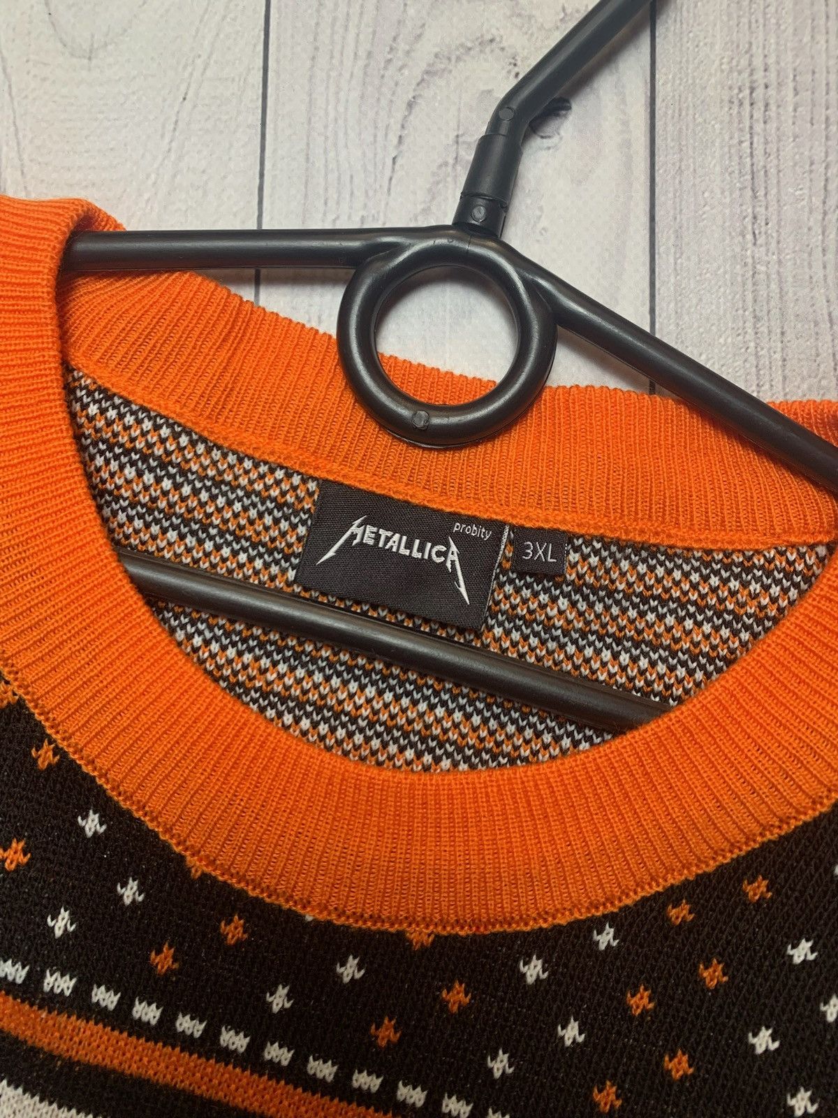 Metallica Metallica orange rock sweater big logo size XXXL Santa rare Size US XXL / EU 58 / 5 - 3 Thumbnail