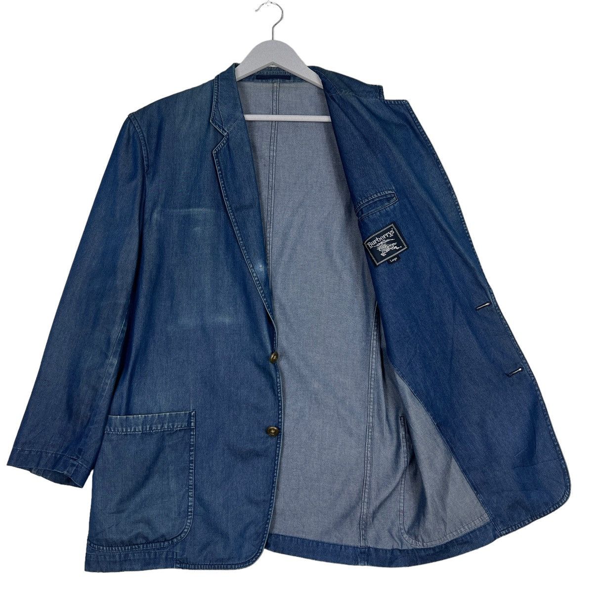 Burberry 🔥 BURBERRY DENIM BLAZER JACKET Size US M / EU 48-50 / 2 - 9 Thumbnail