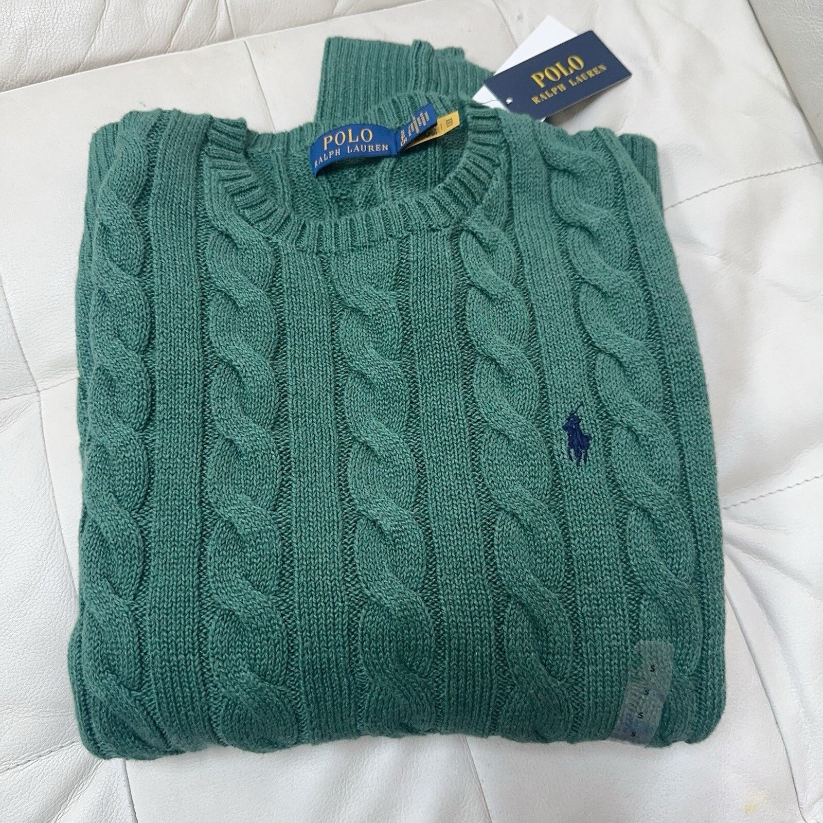 Polo Ralph Lauren NWT Men's Polo Ralph Lauren Roving Cable Sweater Green Small Size US S / EU 44-46 / 1 - 3 Thumbnail