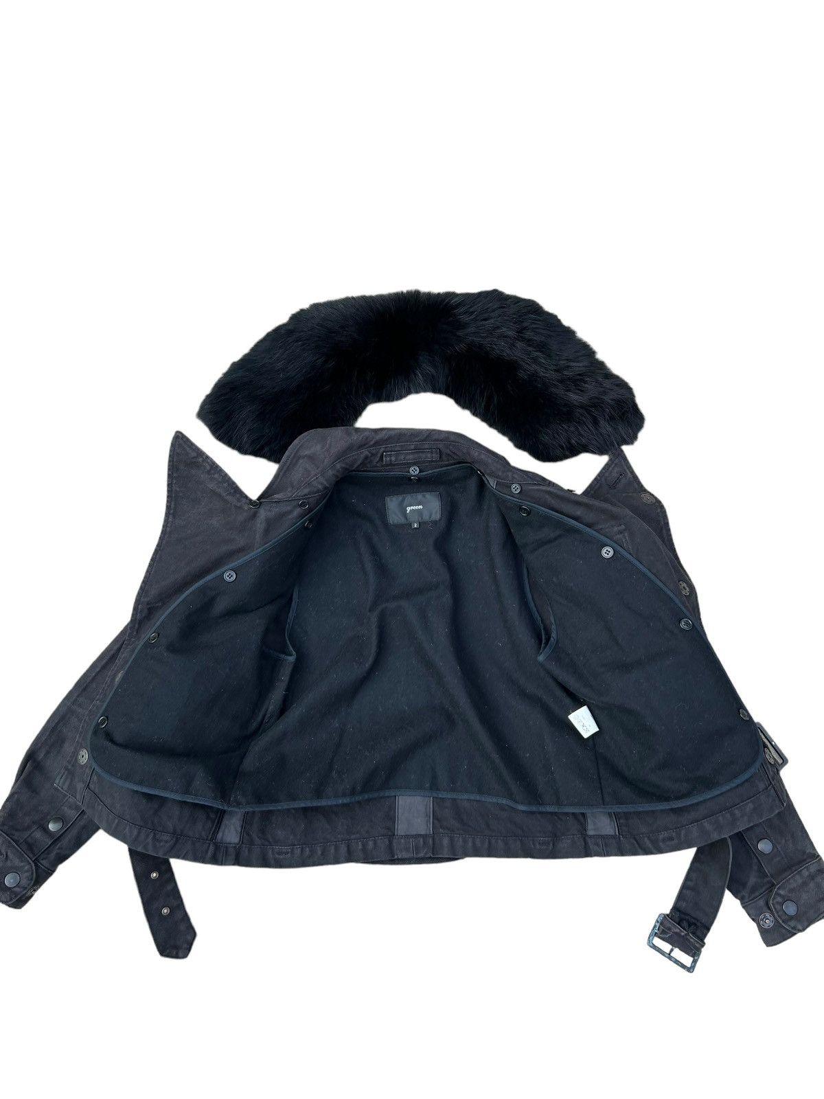 HYKE × If Six Was Nine Green Hideaki Yoshihara Coyote Fur Rider Denim Jacket Size US S / EU 44-46 / 1 - 13 Thumbnail