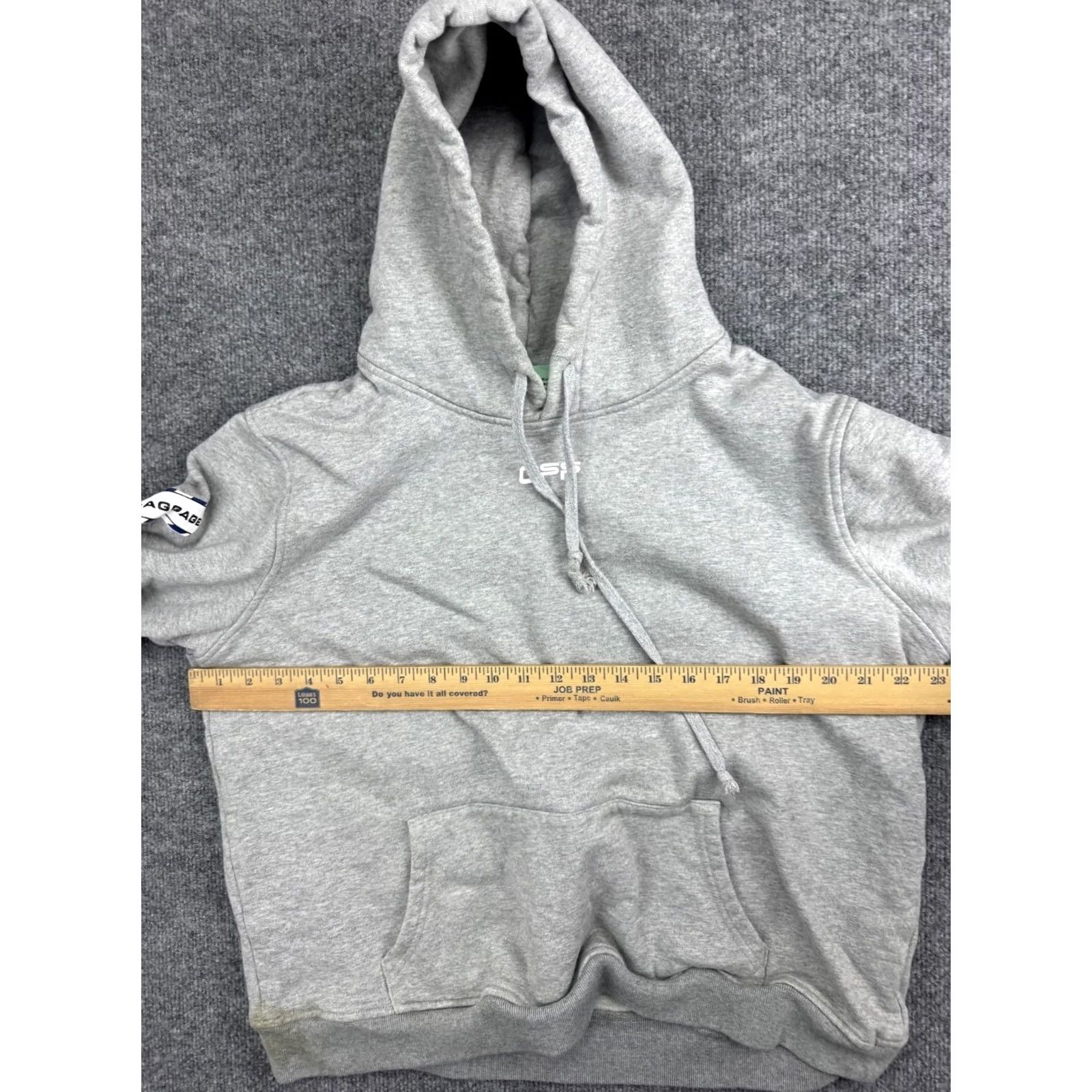 Off-White Off-White Cabin Baggage Tape Arrows Hoodie Mens L Gray Pullover Sweatshirt Pocket Size US L / EU 52-54 / 3 - 3 Thumbnail