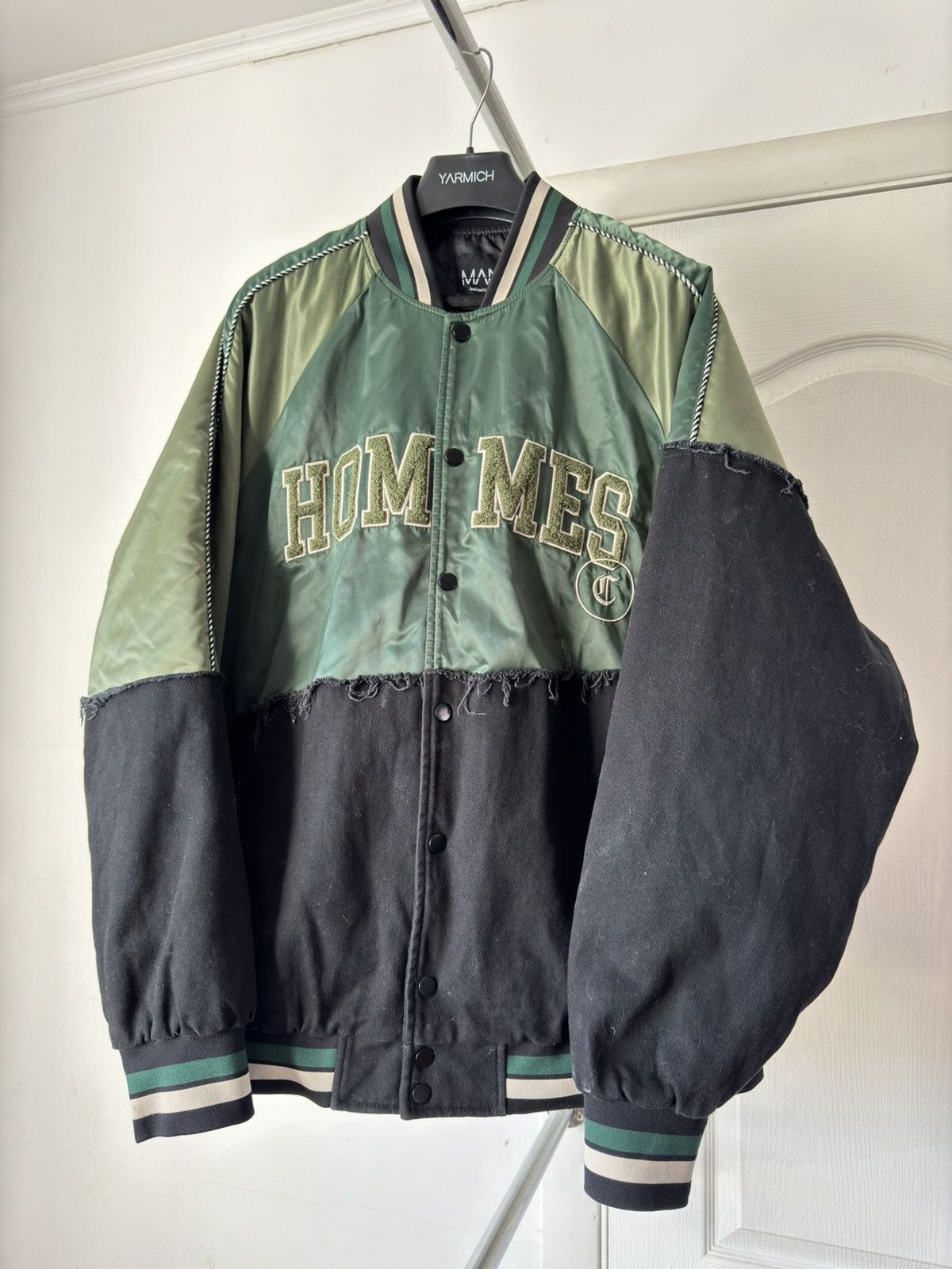 Vintage Varsity SATIN AND TWILL SPLICED BOMBER Size US XL / EU 56 / 4 - 2 Thumbnail