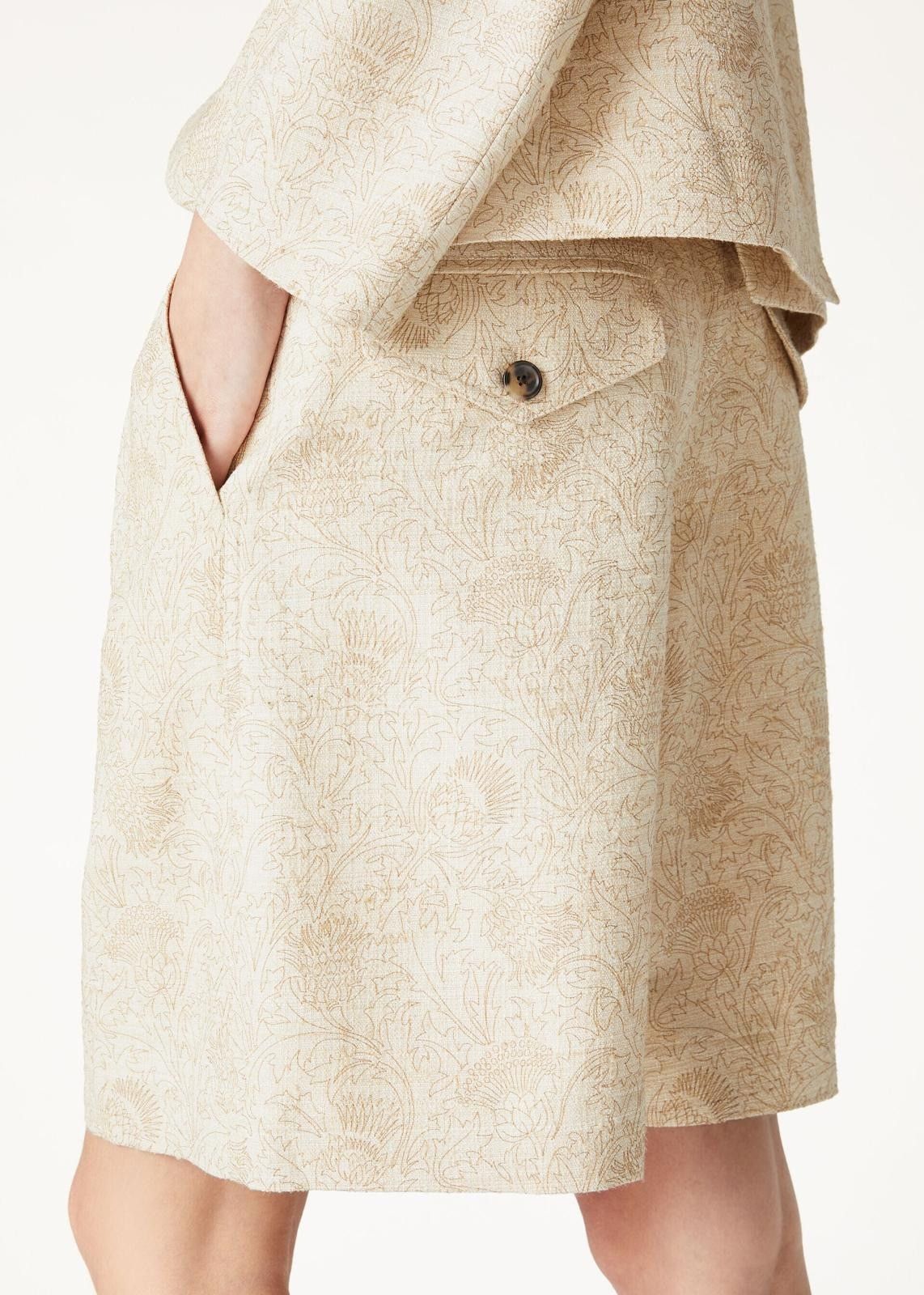 Loro Piana o1srvl11e0725 FAO6801 Cardo Tussah Short in Beige Size 28" / US 6 / IT 42 - 3 Thumbnail