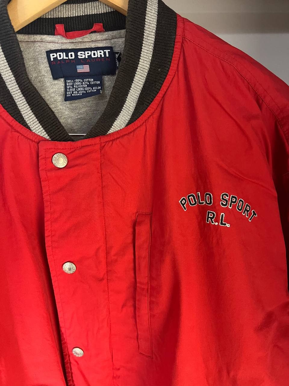 Polo Ralph Lauren VINTAGE POLO SPORT RALPH LAUREN RETRO BOMBER JACKET Size US L / EU 52-54 / 3 - 3 Thumbnail