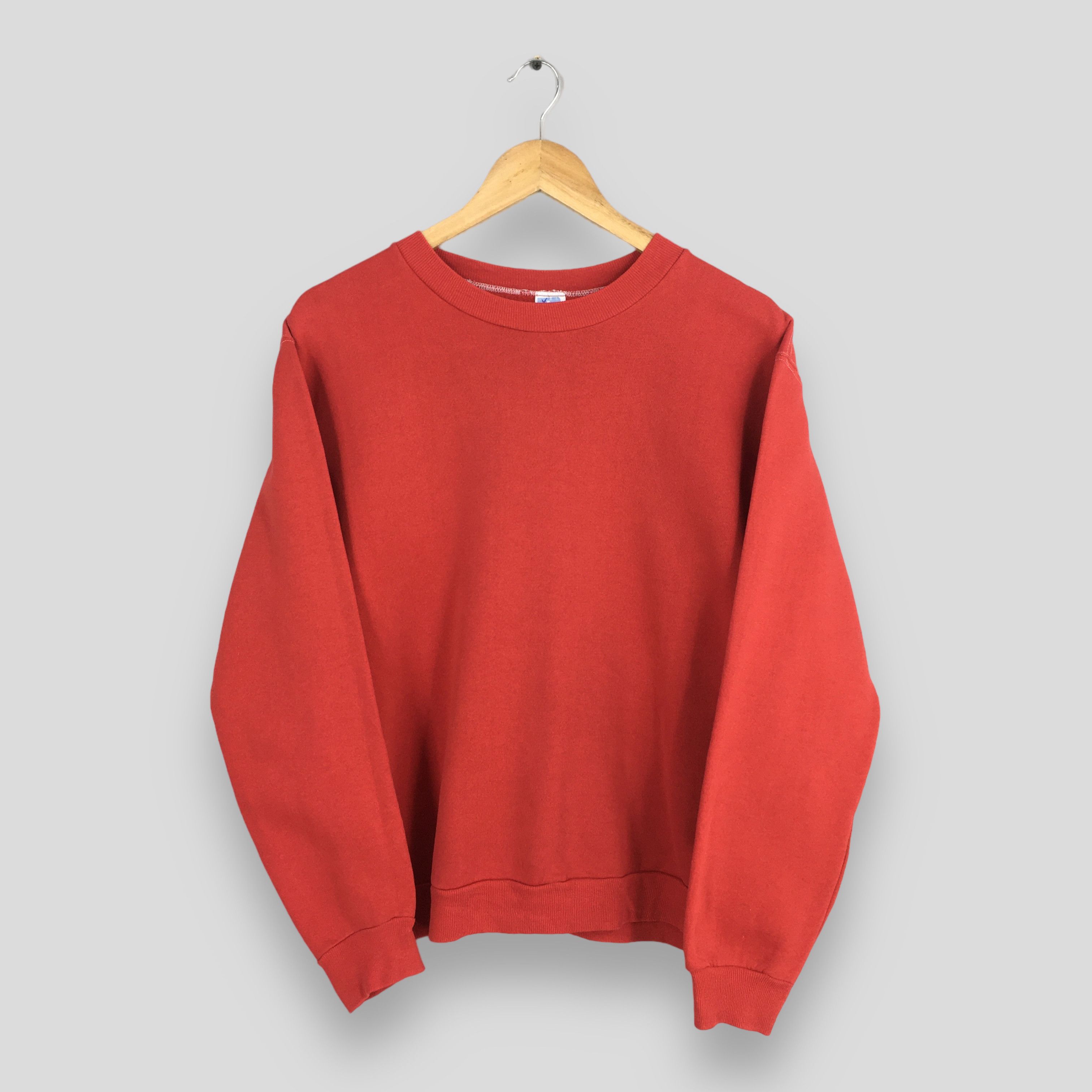 Russell Athletic × Vintage Vintage 90s Russell Athletic Plain Red Sweatshirt Medium Size US M / EU 48-50 / 2 - 1 Thumbnail