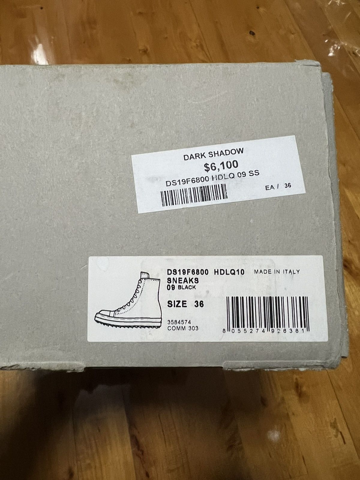 Rick Owens Drkshdw Rick owens ramones high top sneakers sz 36 Size US 6 / IT 36 - 12 Thumbnail