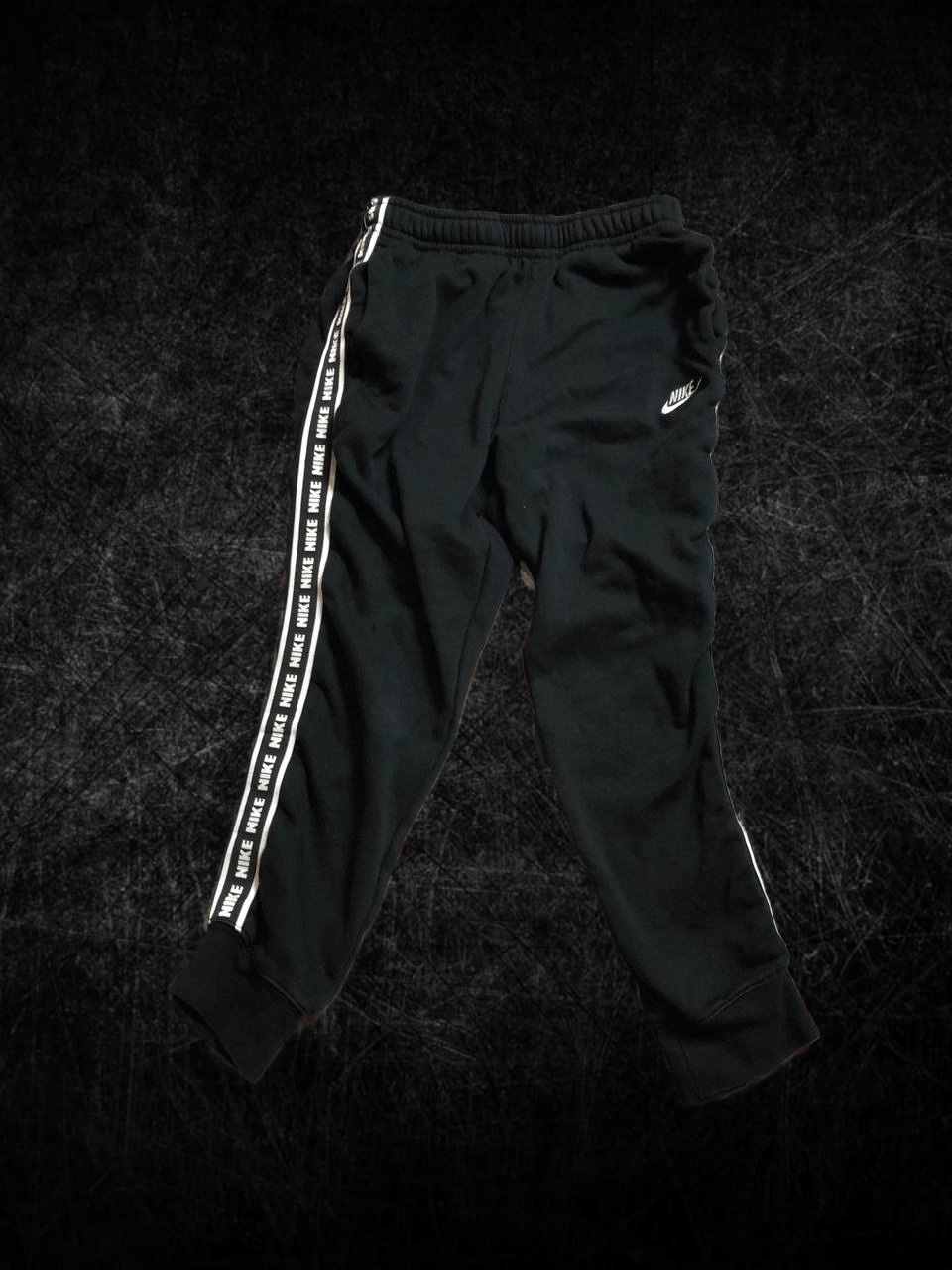 Nike Sweatpants Black Athletic Joggers Logo Print