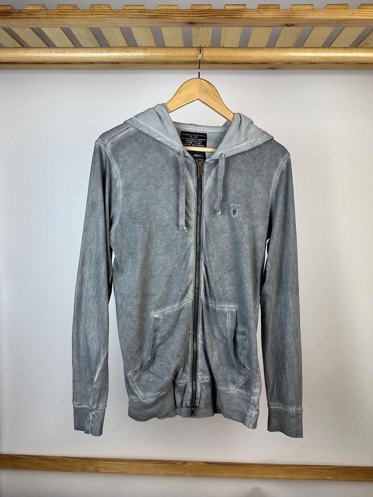 Allsaints × Vintage Vintage Allsaints Zip Hoodie 90s Size US S / EU 44-46 / 1 - 1 Thumbnail
