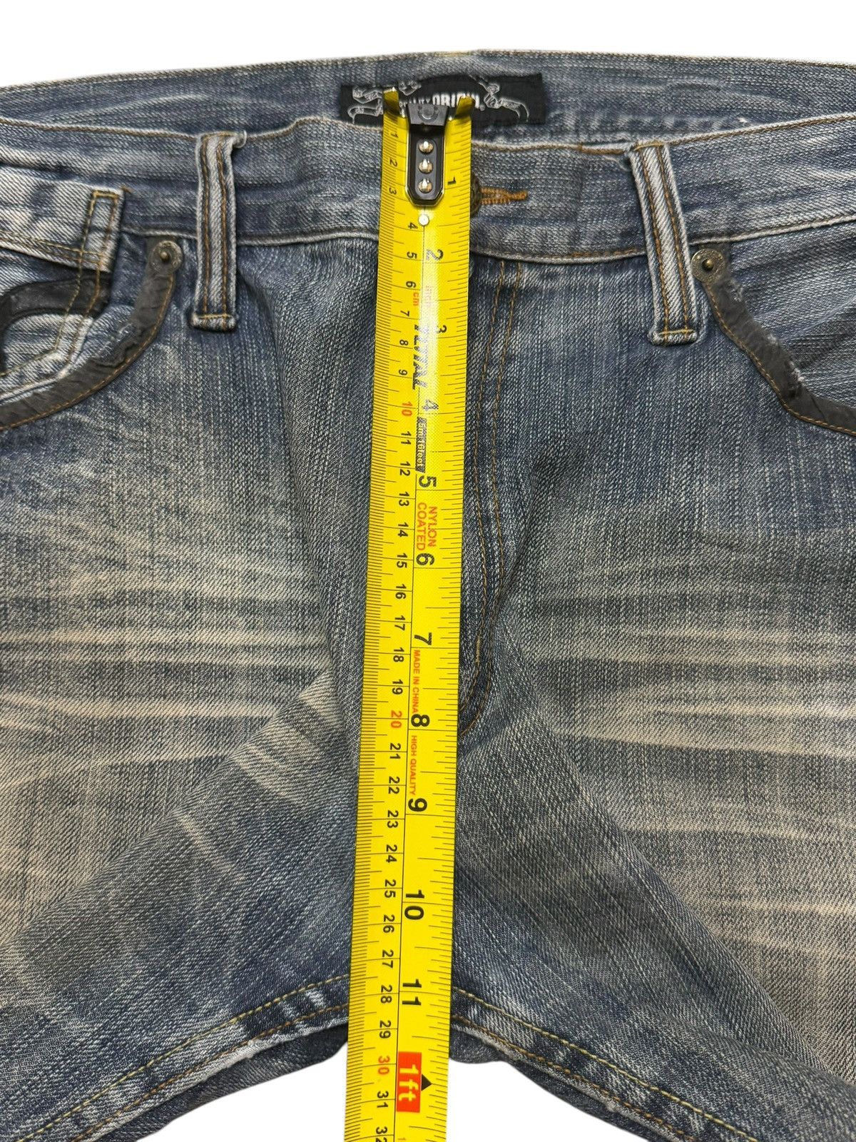 If Six Was Nine Vintage Japanese Brand Mud Wash Faded Distress Straight Leg Size US 34 / EU 50 - 14 Thumbnail