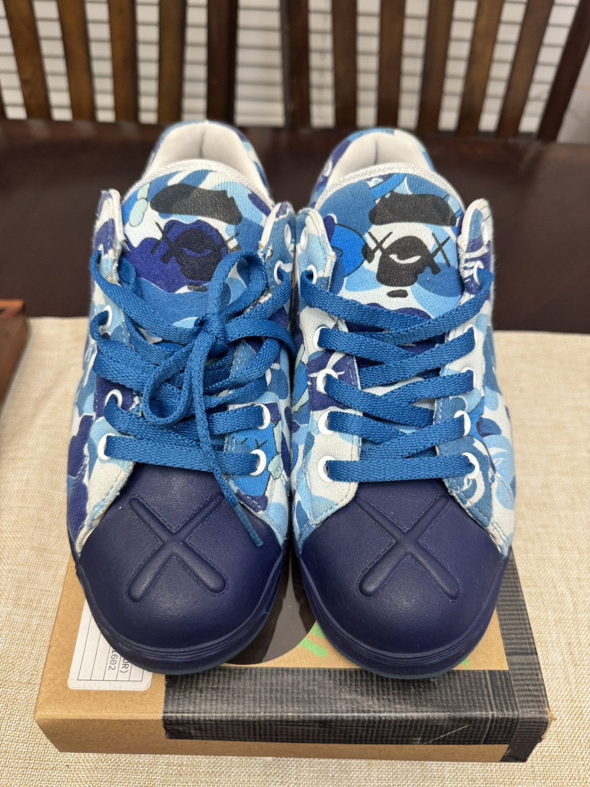 Bape × Kaws Kaws Ultra Skull Sta Sneakers Bape Sta Abc Camo Blue Size US 9.5 / EU 42-43 - 2 Thumbnail