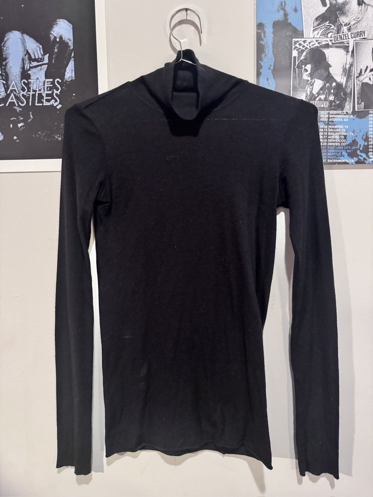 Rick Owens Lilies Rick Owen’s lilies cashmere Black turtleneck long sleeve top Size M / US 6-8 / IT 42-44 - 1 Thumbnail