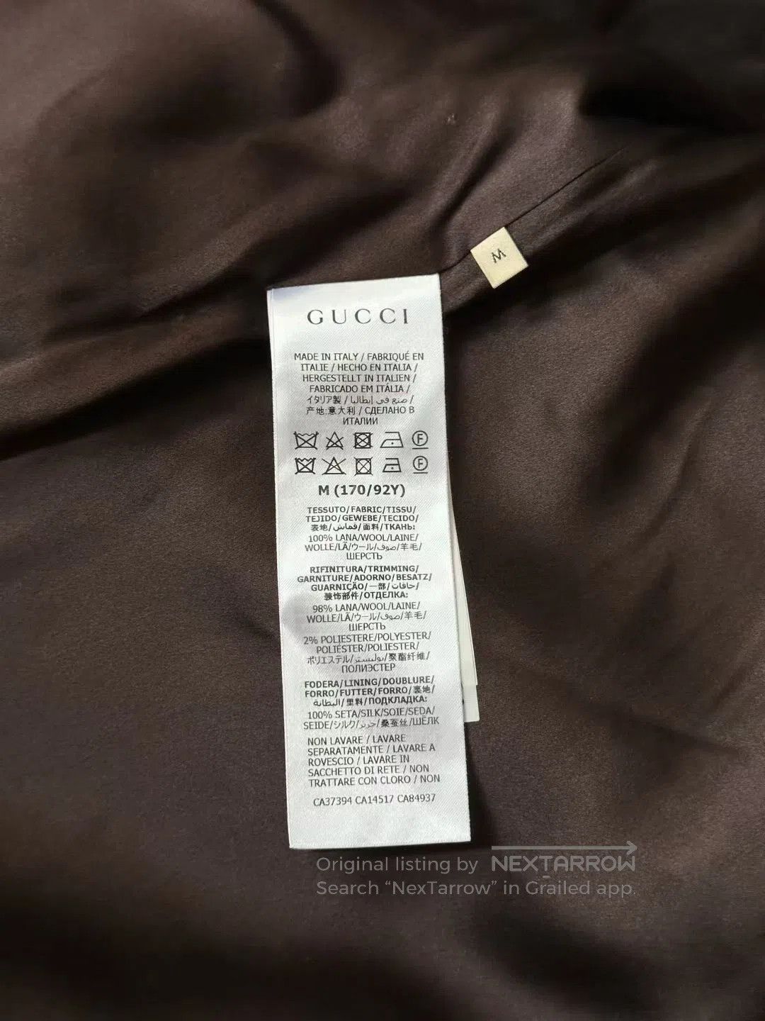 Gucci Guicci Brown All-Over Print Wool Cardigan Jacket| Size M / US 6-8 / IT 42-44 - 3 Thumbnail