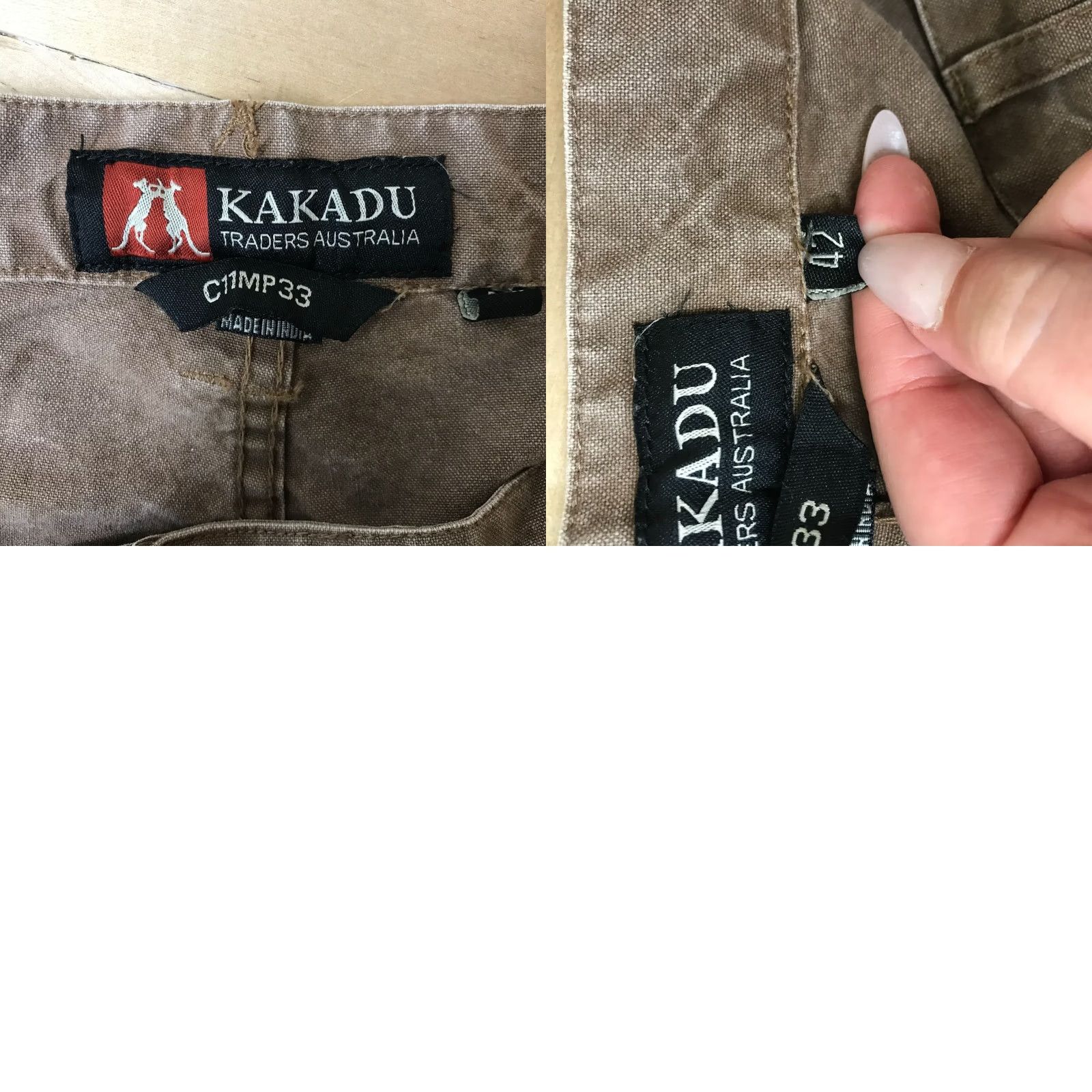 Vintage KAKADU PANTS Mens 42 Brown Cargo 30 Inseam Regular Size 42 Mens Pants Size US 42 / EU 58 - 8 Thumbnail