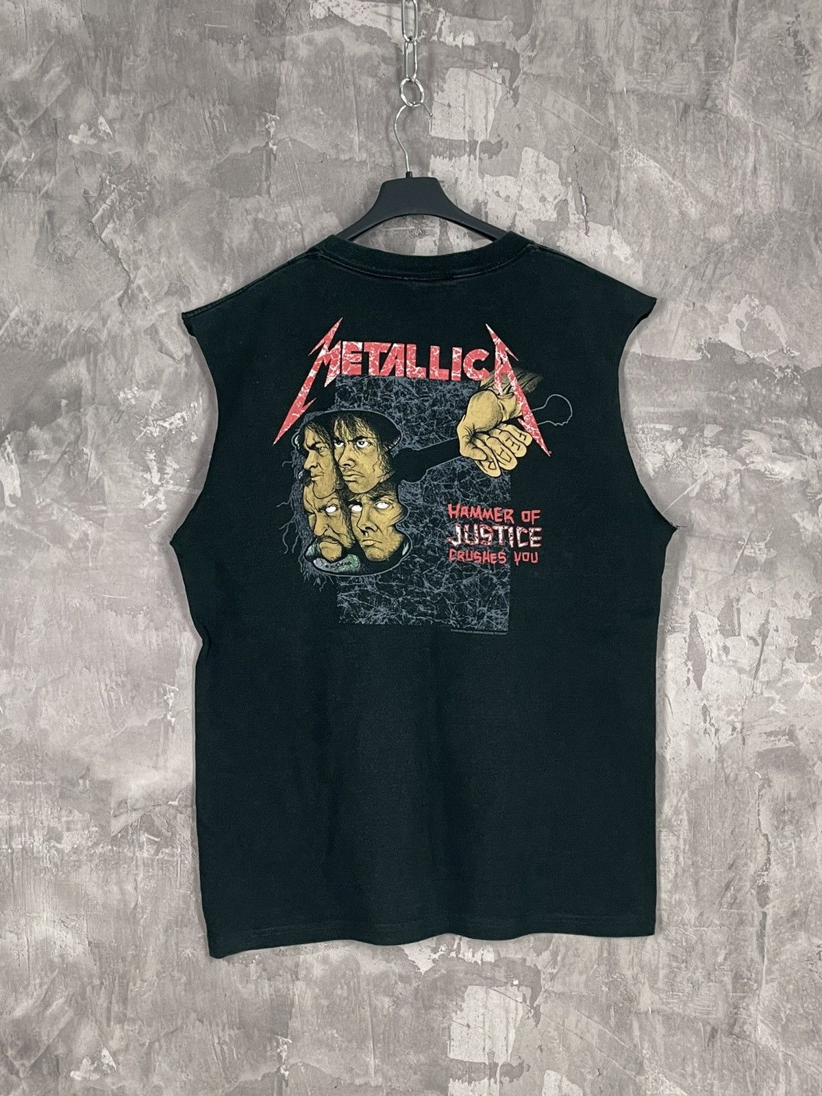 Band Tees × Metallica Metallica Hammer of Justice Crushes You 94s T-Shirt L Faded Size US L / EU 52-54 / 3 - 8 Thumbnail