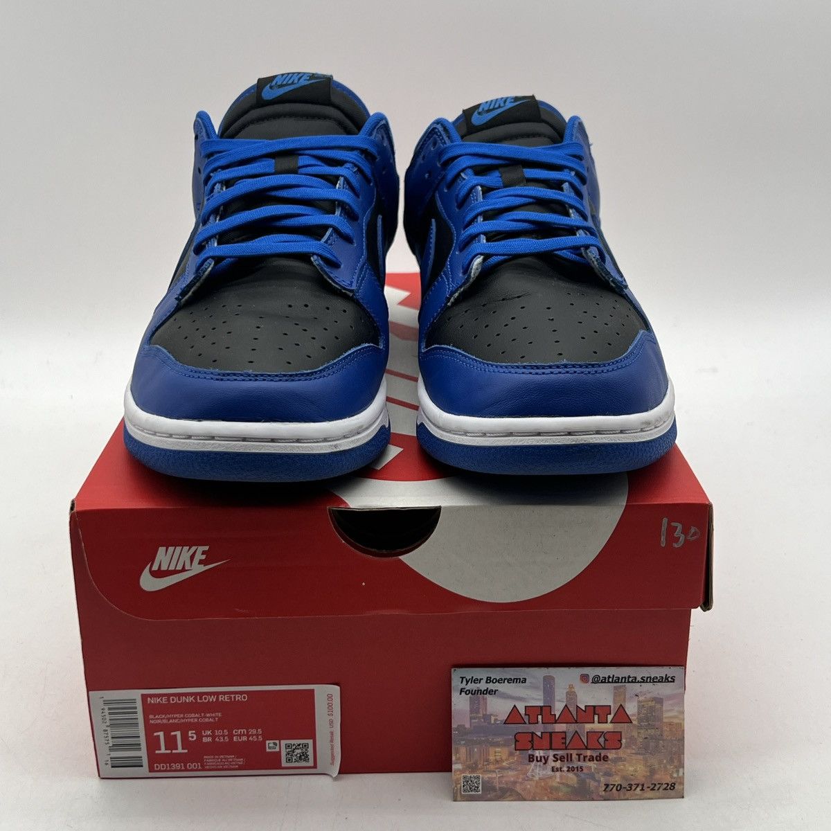 Nike Nike dunk low hyper cobalt Size US 11.5 / EU 44-45 - 2 Thumbnail
