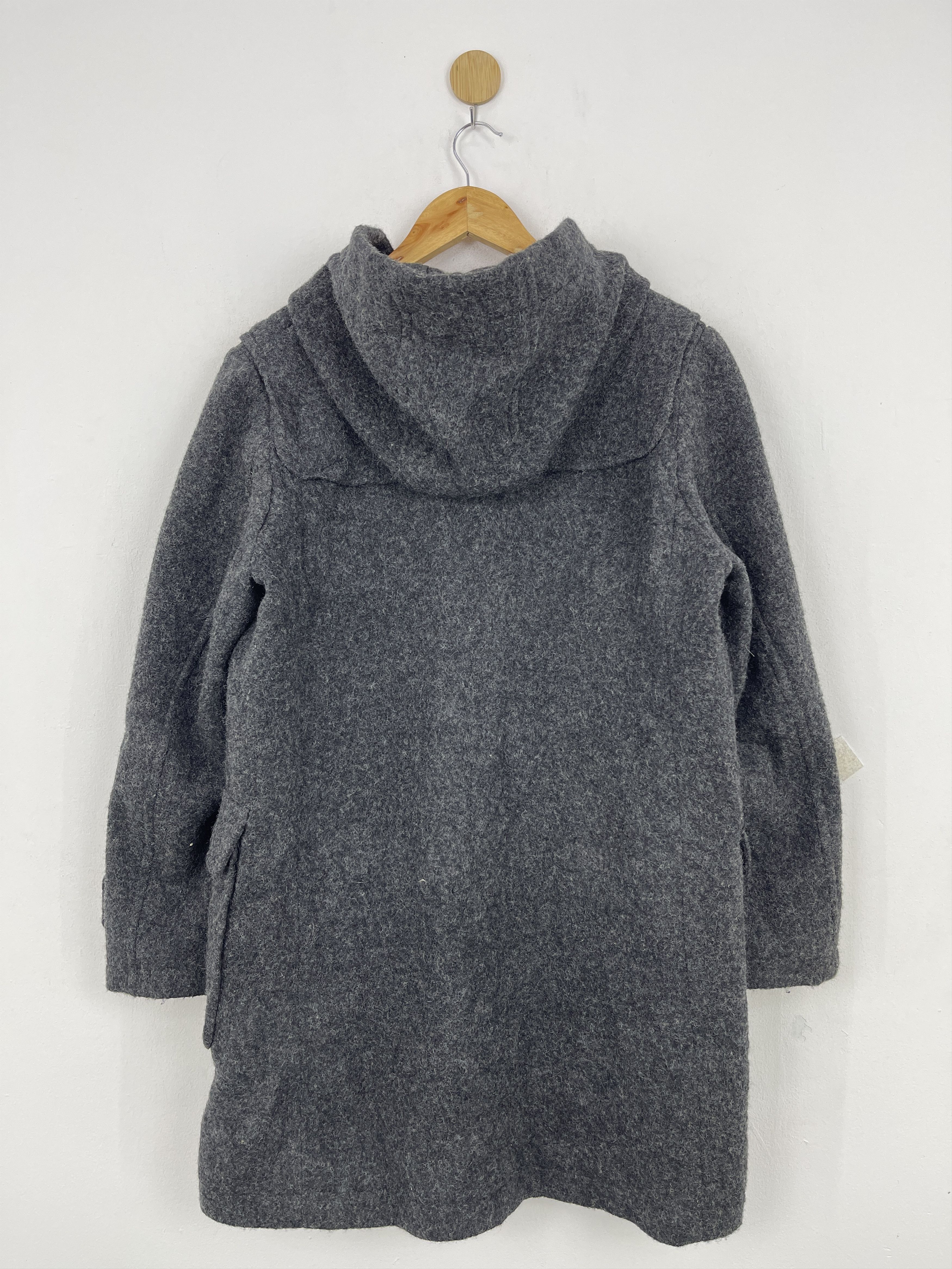 Japanese Brand Uniqlo Dark Gray Wool Cashmere Long Hooded Coat JA0088 Size US XL / EU 56 / 4 - 2 Thumbnail
