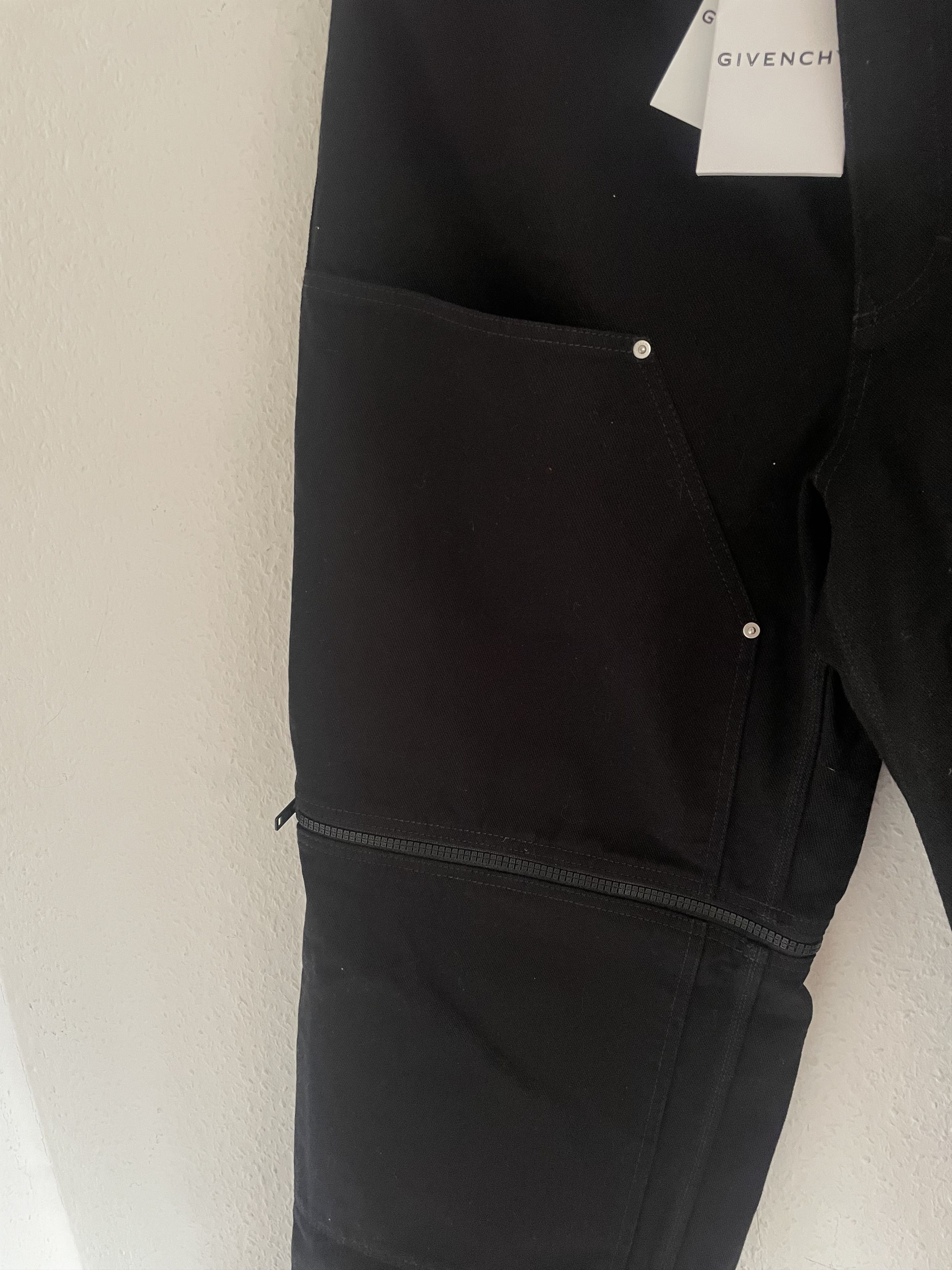 Givenchy Convertible Zip-Off Cargo Jeans Black Size US 34 / EU 50 - 7 Thumbnail