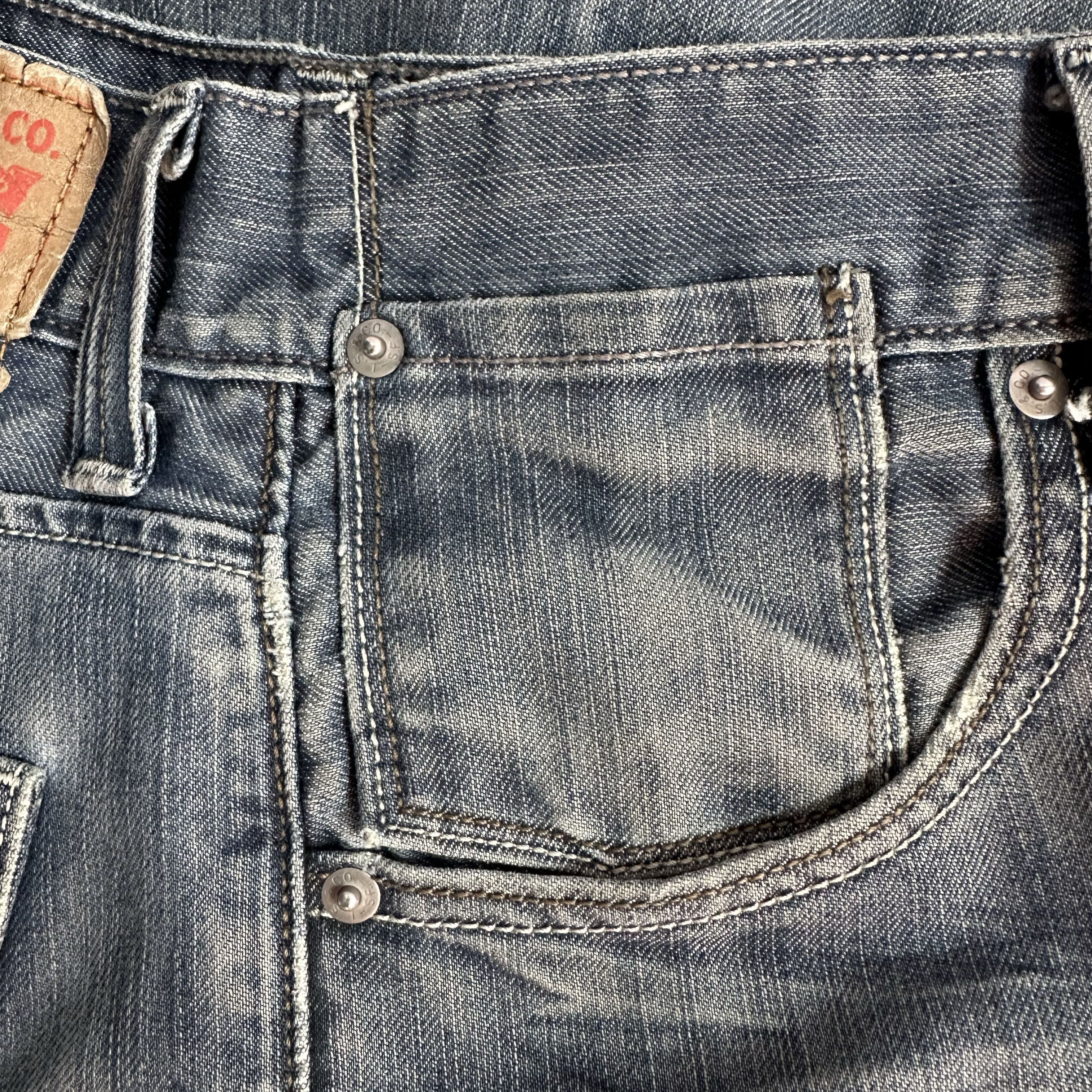 Levi's × Levi's Vintage Clothing Levis 514 straight jeans cropped distressed denim Size US 33 - 7 Thumbnail