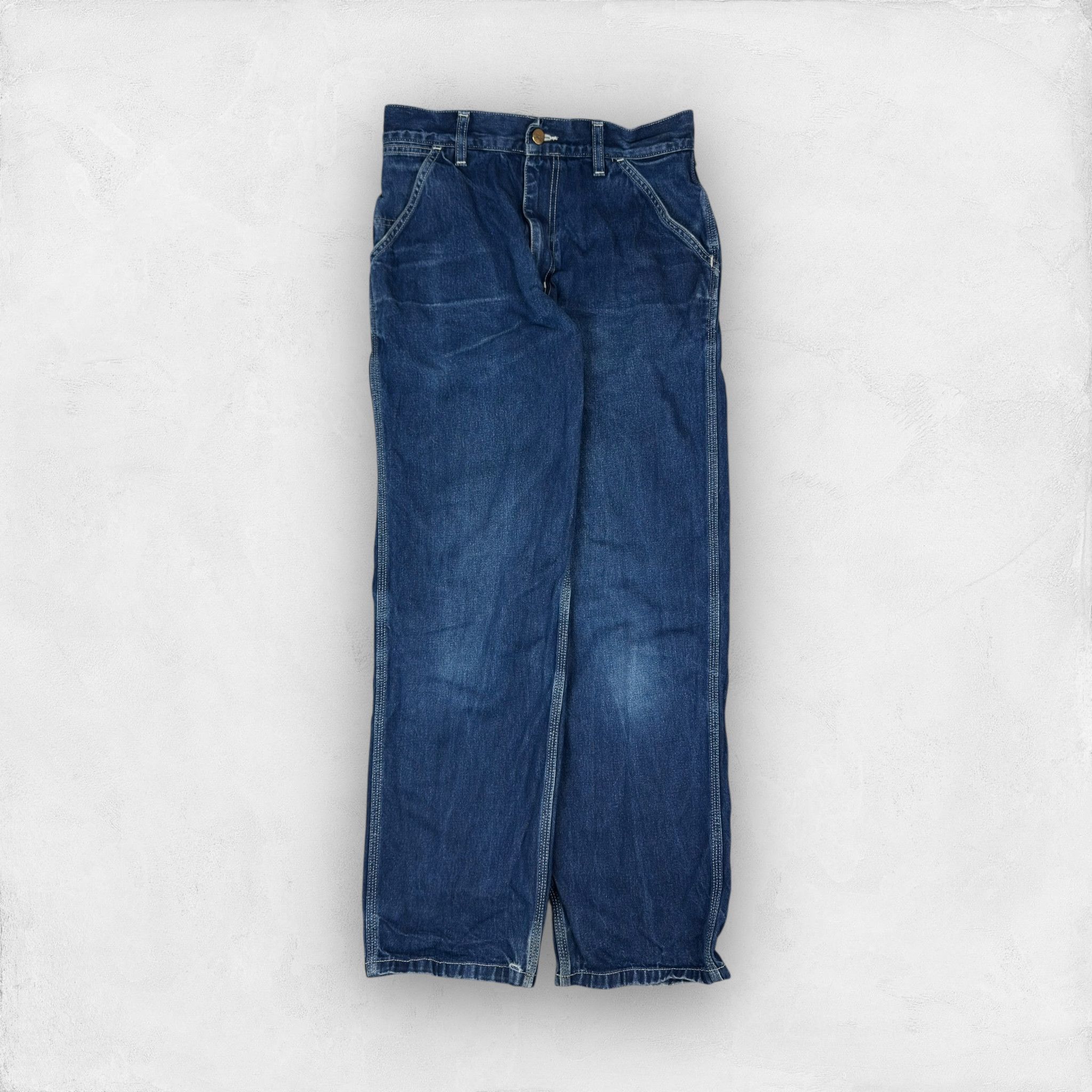 Carhartt Carhartt WIP Men Blue Cotton Straight Leg Simple Pants 29x32 Size US 29 - 2 Thumbnail