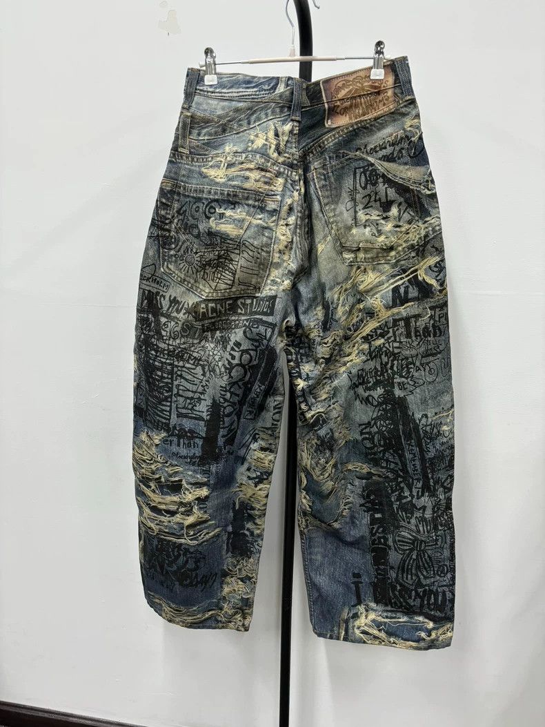 Acne Studios acne studios Printed straight-leg jeans 2506-Nextarrow Size US 28 / EU 44 - 2 Thumbnail