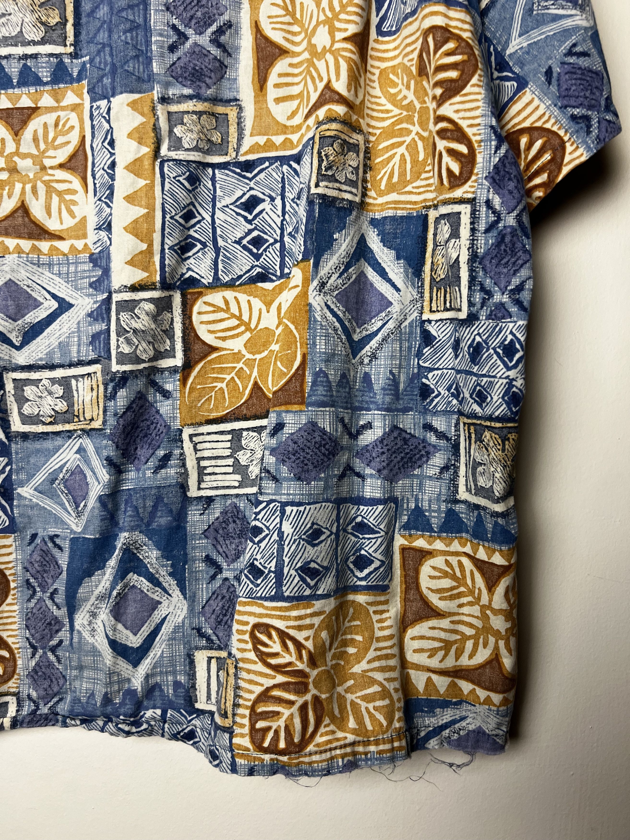 Vintage Vntg 70s Hawaiian Aloha Shirt: Barefoot in Paradise Abstract Size US L / EU 52-54 / 3 - 13 Thumbnail
