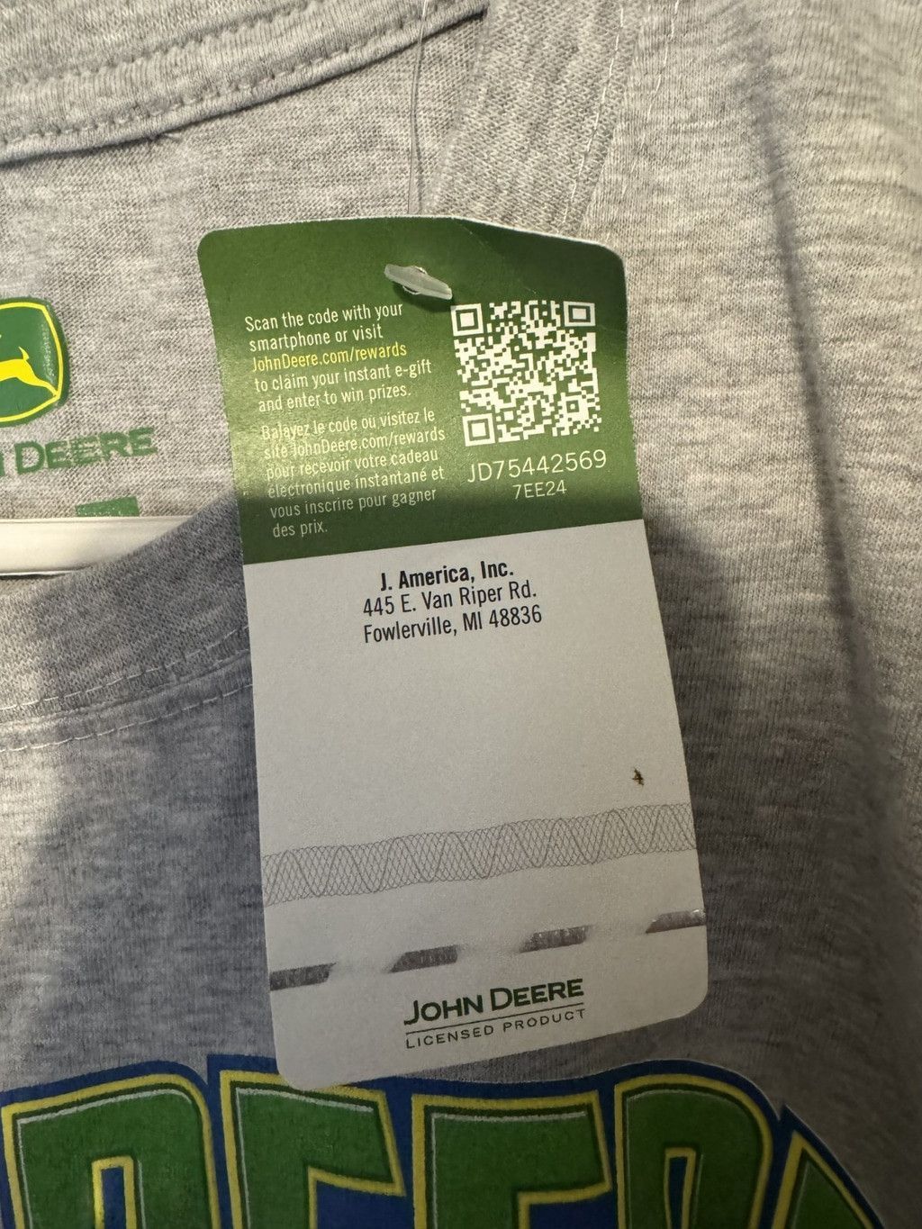 John Deere John Deere Vintage Logo T-Shirt Men Sz L Gray New With Tags Size US L / EU 52-54 / 3 - 6 Thumbnail