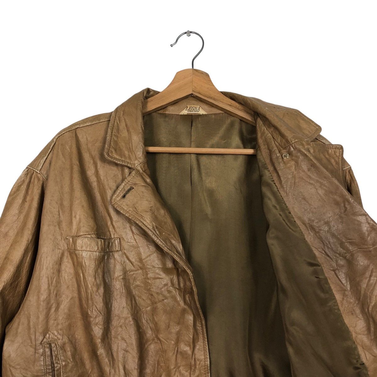 Japanese Brand 📌Vintage Cropped Leather Jacket Biker Zegna Issey Miyake Size US M / EU 48-50 / 2 - 13 Thumbnail