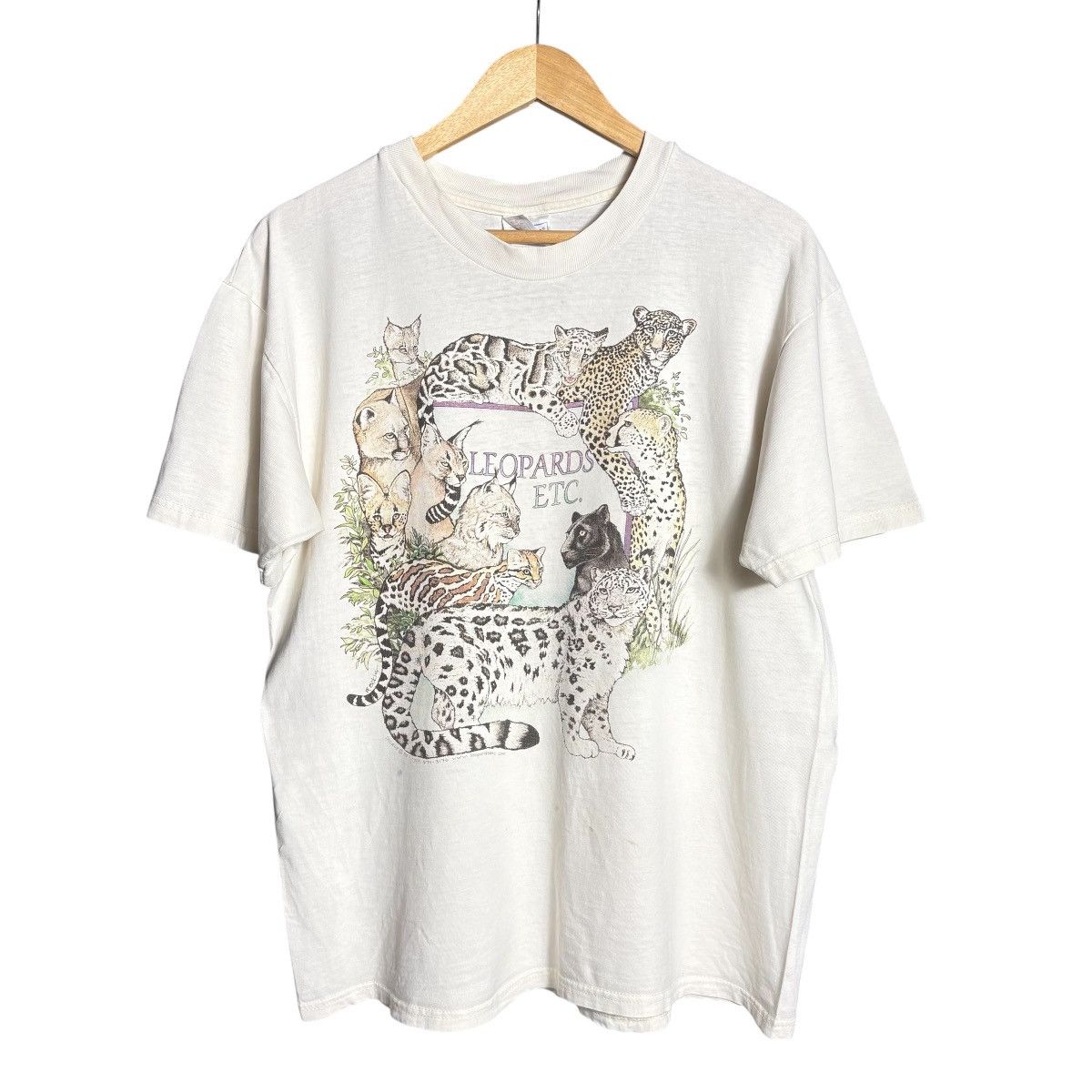 Vintage 90s Leopards Etc Animals Graphic T-Shirt / USA