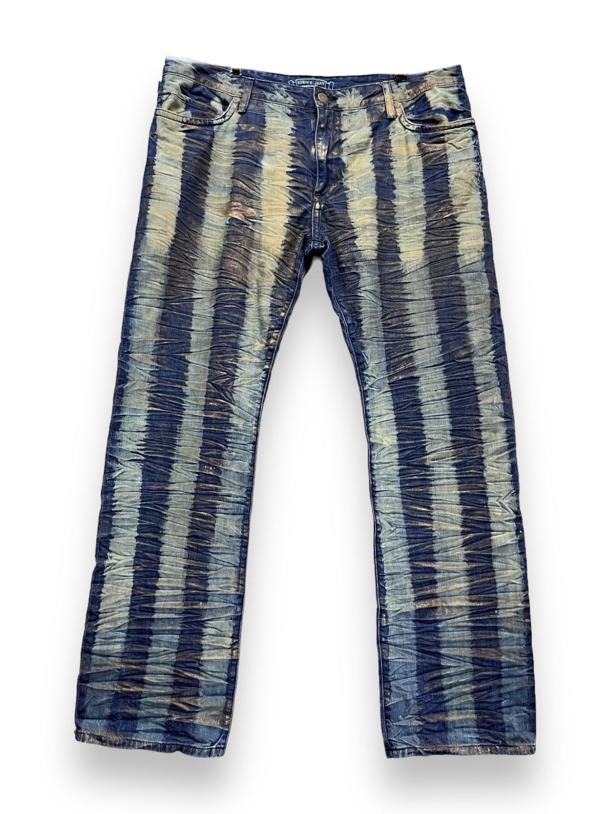 Asspizza × Robins Jeans 42”🔥RARE ROBIN’S JEANS FYE DESIGN Long Flap Studded Striped Size US 42 / EU 58 - 3 Thumbnail